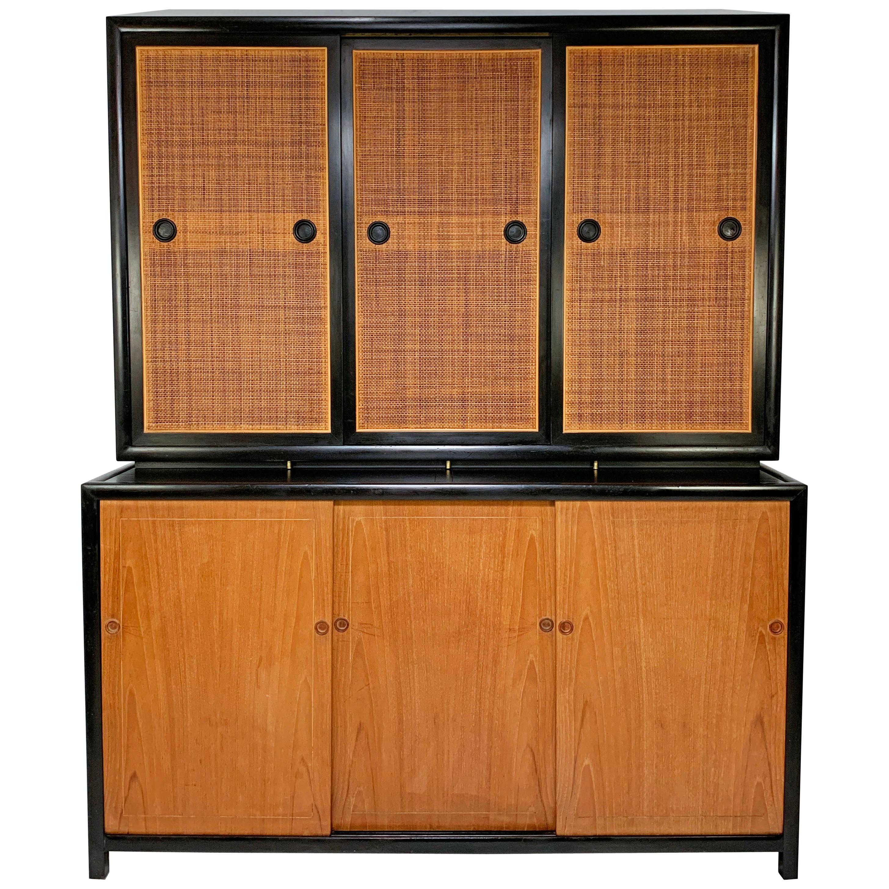 Michael Taylor Baker Furniture New World Collection Two-Piece Credenza Cabinet