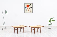 Michael Taylor Cane Stools for Baker Furniture Co.