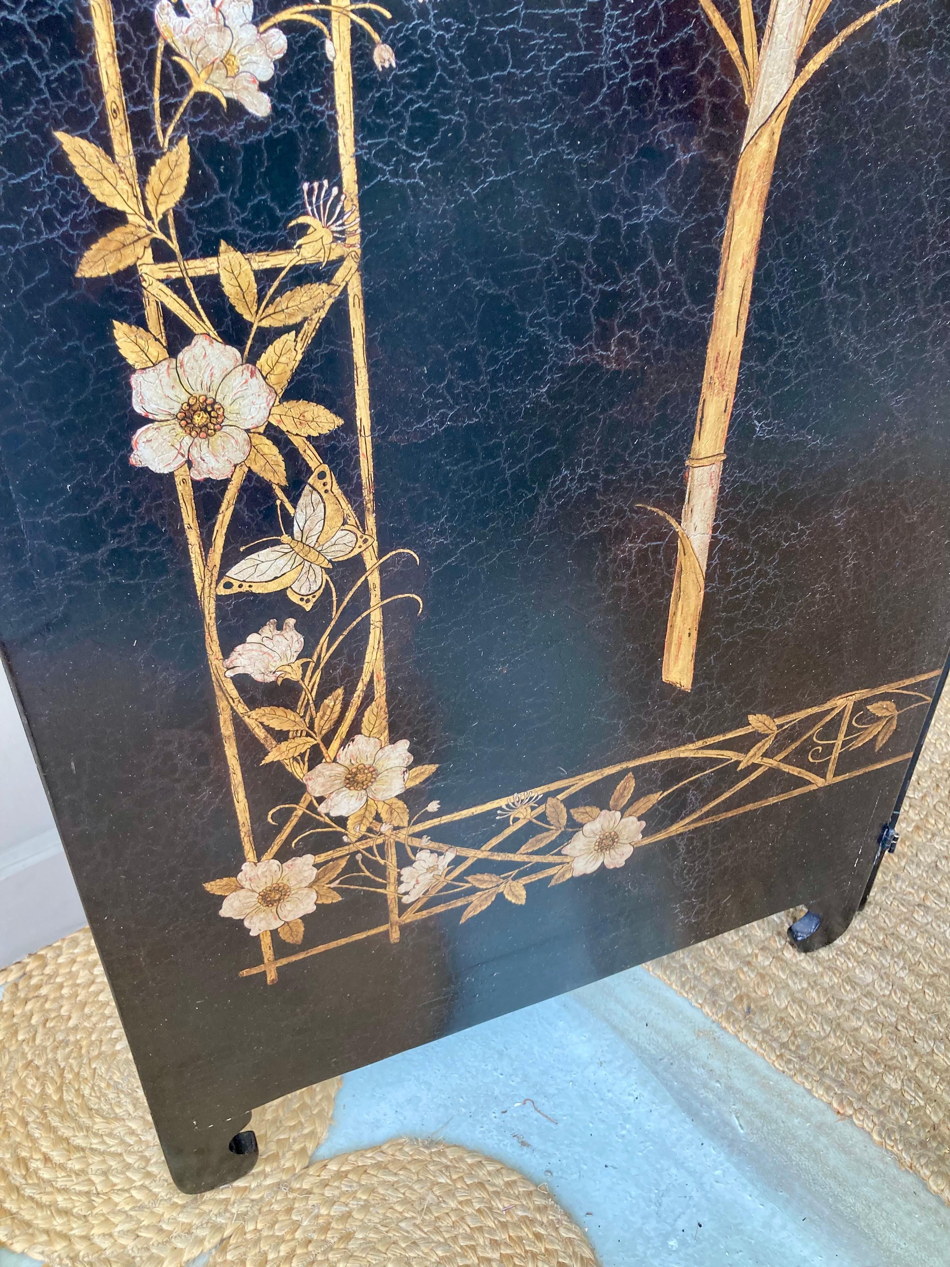 Michael Taylor Chinoiserie Coromandel Large Six Panel Folding Screen (paravent à six panneaux) en vente 4