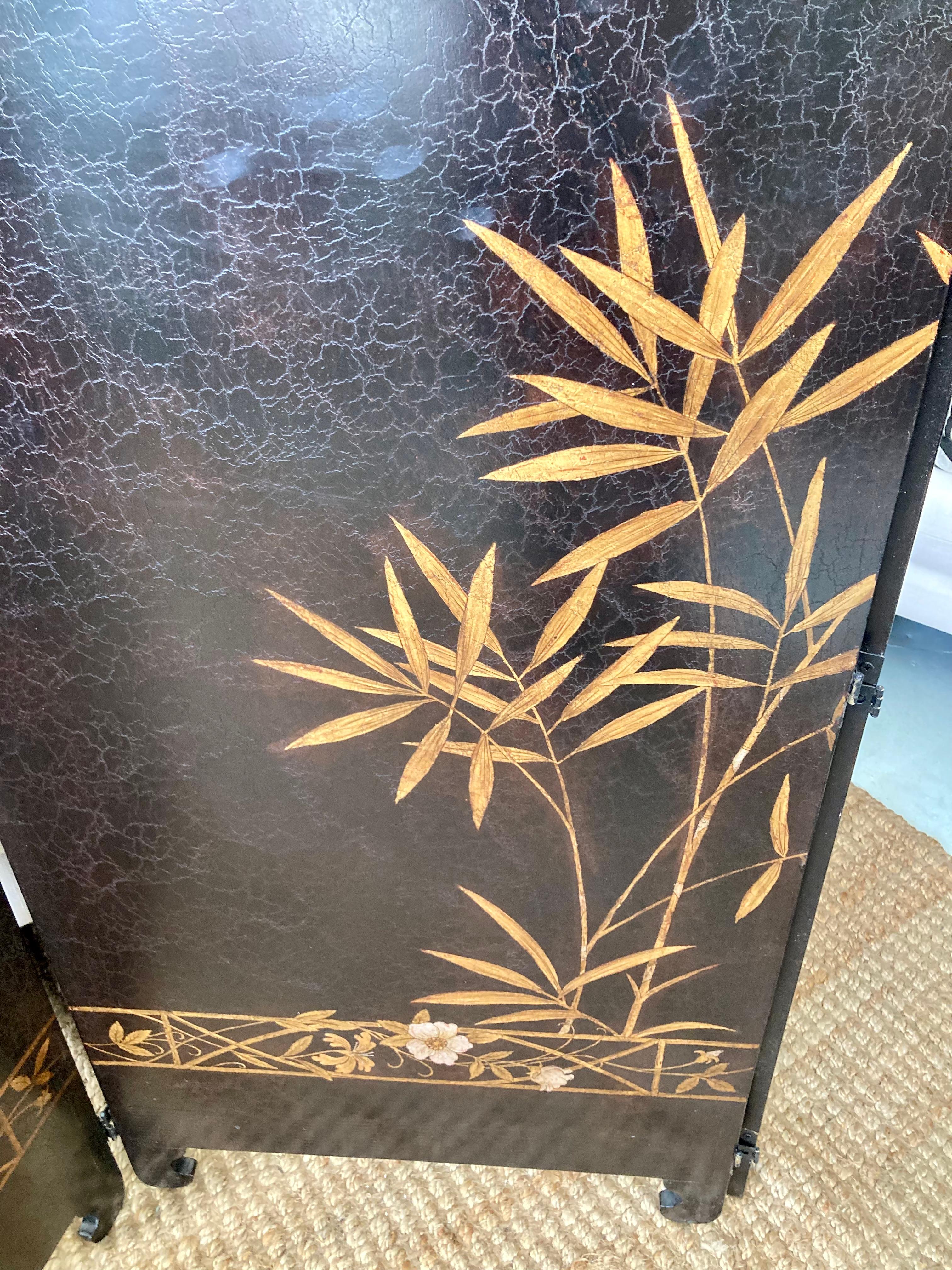 Michael Taylor Chinoiserie Coromandel Large Six Panel Folding Screen (paravent à six panneaux) en vente 5