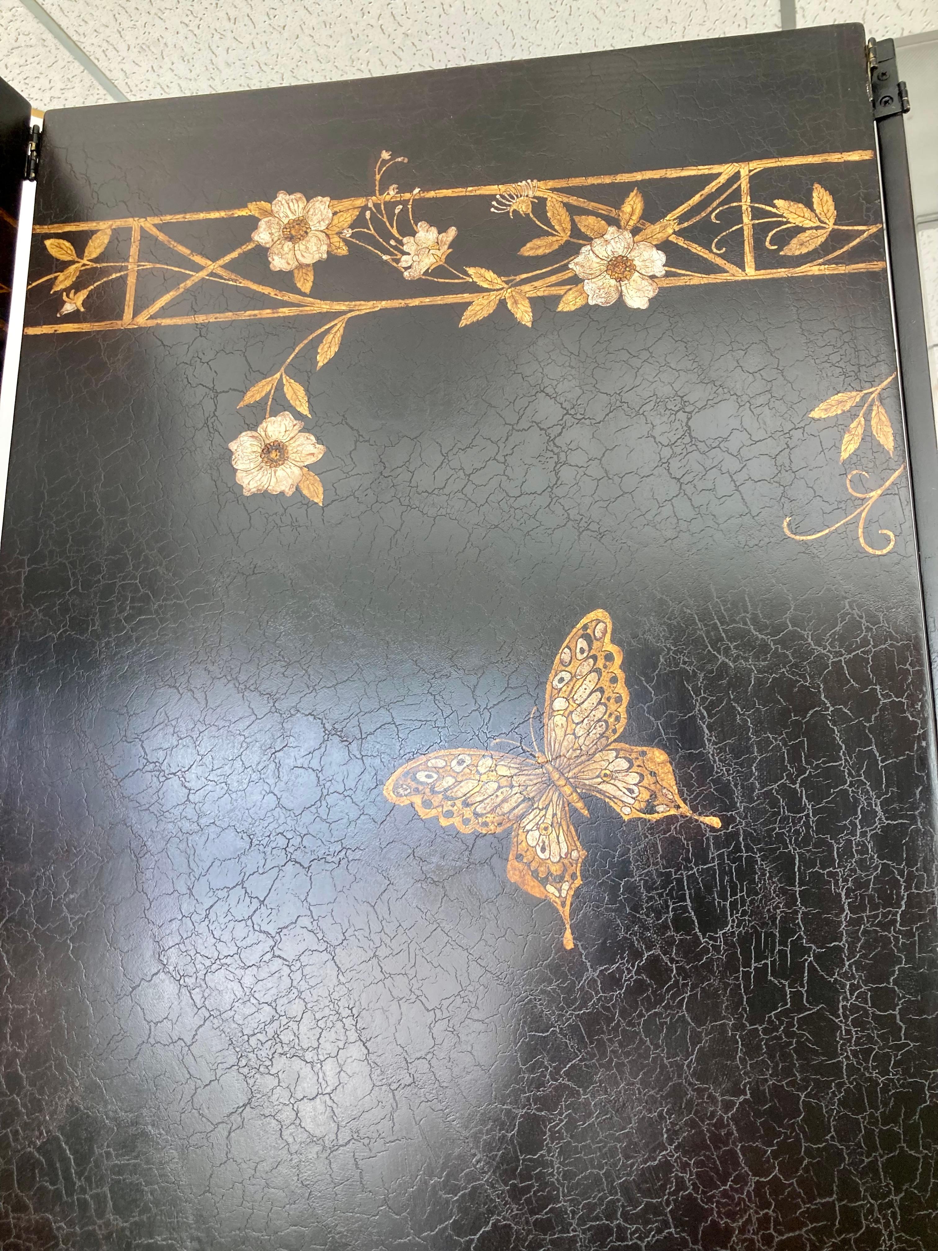 Michael Taylor Chinoiserie Coromandel Large Six Panel Folding Screen (paravent à six panneaux) en vente 1