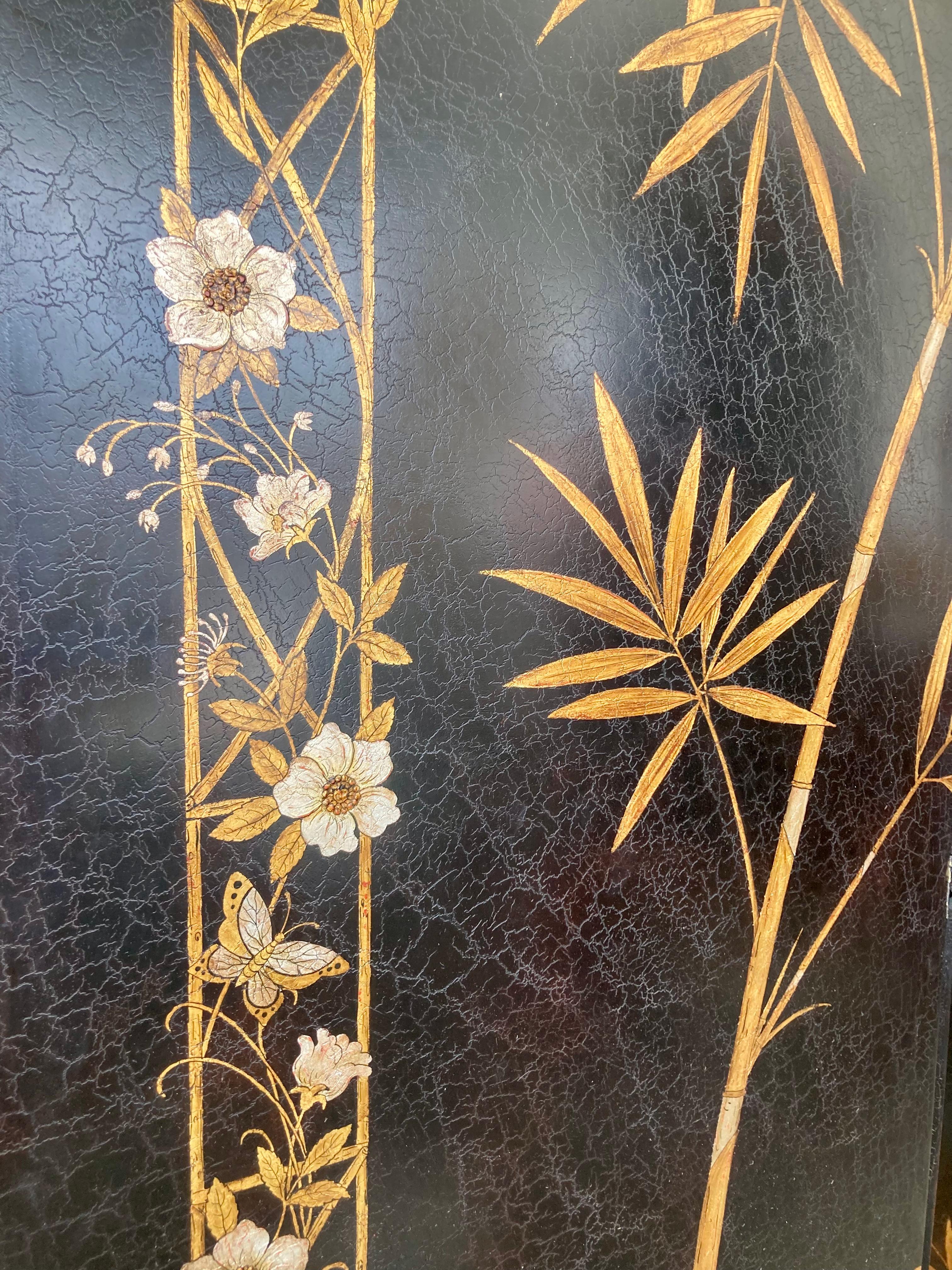 Michael Taylor Chinoiserie Coromandel Large Six Panel Folding Screen (paravent à six panneaux) en vente 2