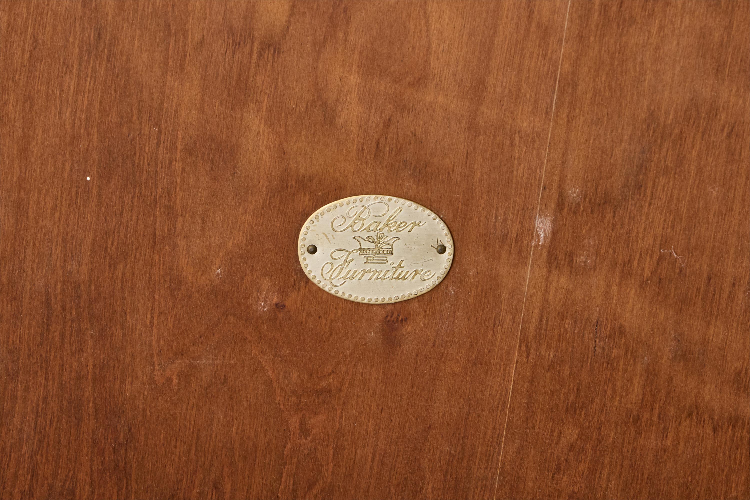 Michael Taylor, Coffee Table, Walnut, Brass, USA, 1950s For Sale 4