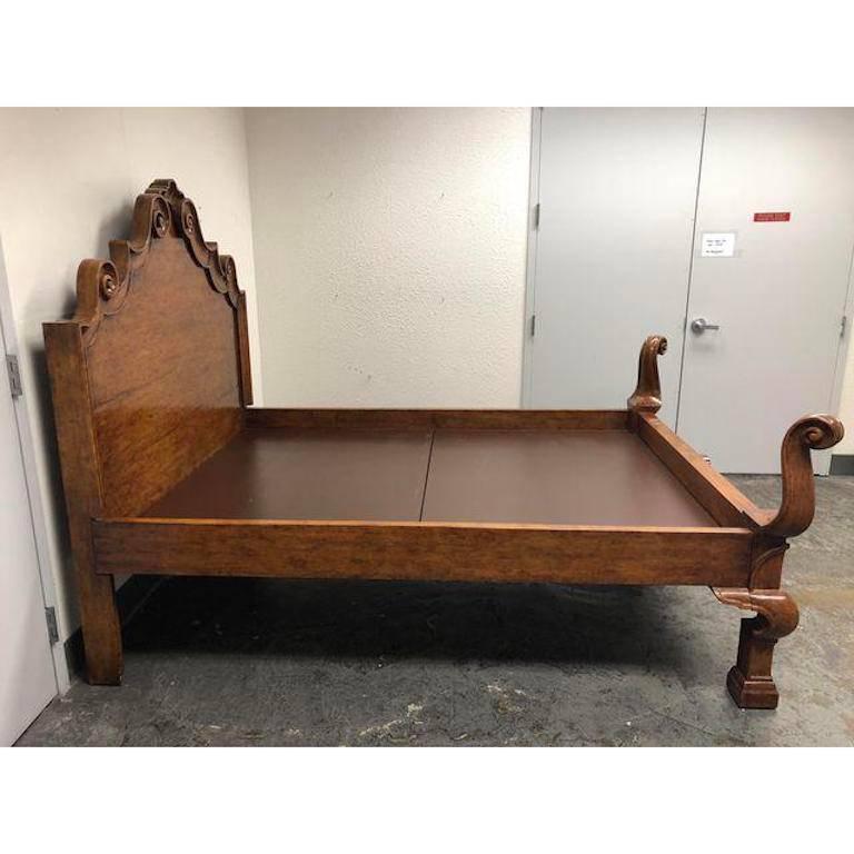 Michael Taylor Collections Italian Queen Bed In Good Condition For Sale In San Francisco, CA