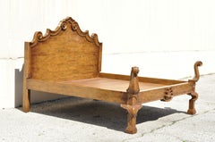 Michael Taylor Designs Italian Bed King Size Wood Bed Frame Venetian Style