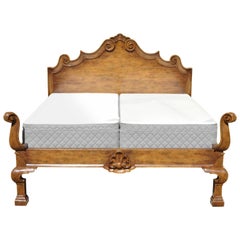 Michael Taylor Designs Italienisch Bett König Größe Holz Bettgestell venezianischen Stil