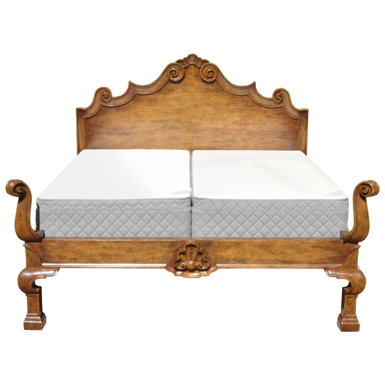 Italian Bed King Size Wood Frame, King Size Bed Frame Dallas Tx