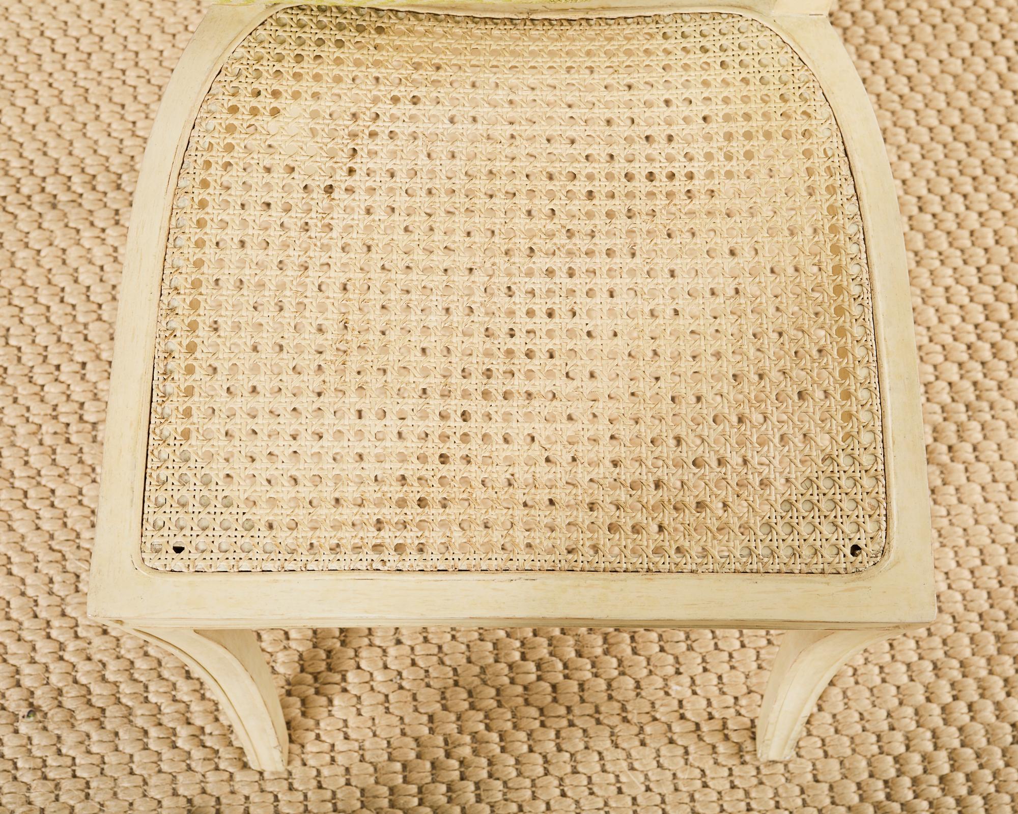 Michael Taylor Designs White Klismos Lacquered Dining Chair For Sale 4