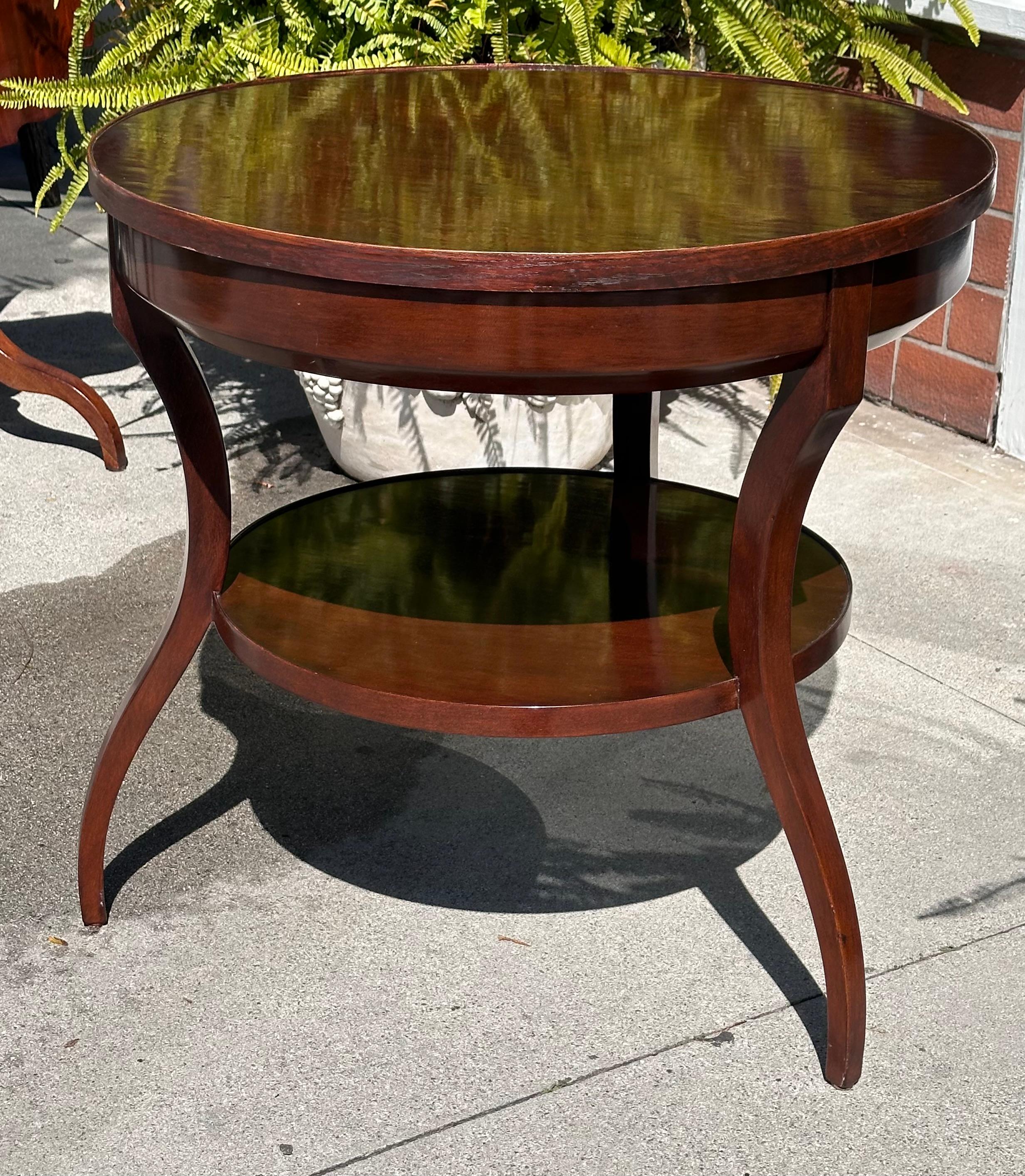 Michael Taylor Directoire Style Mahogany Side Table - The Savoy Table