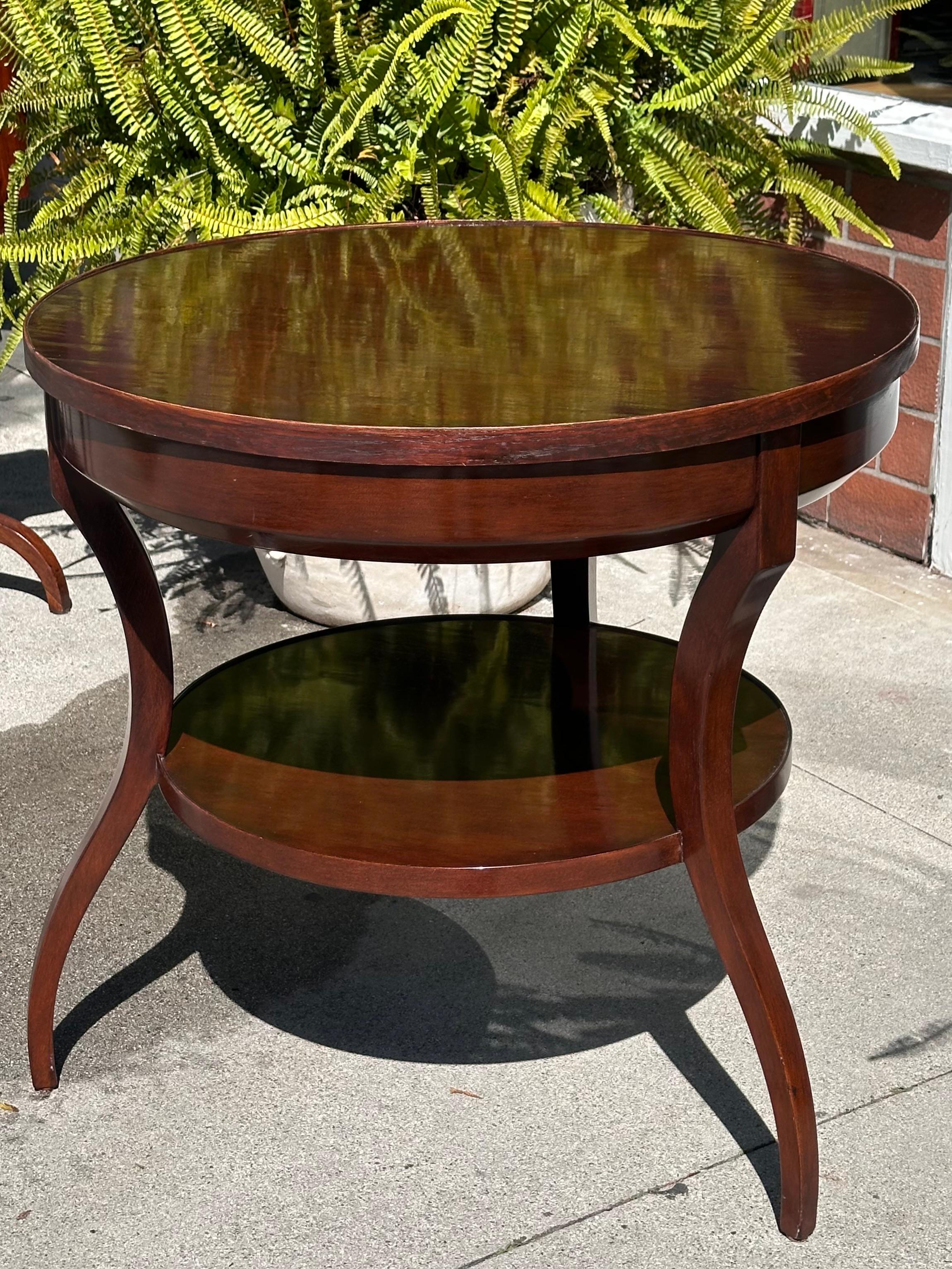 American Michael Taylor Directoire Style Mahogany Side Table - Savoy