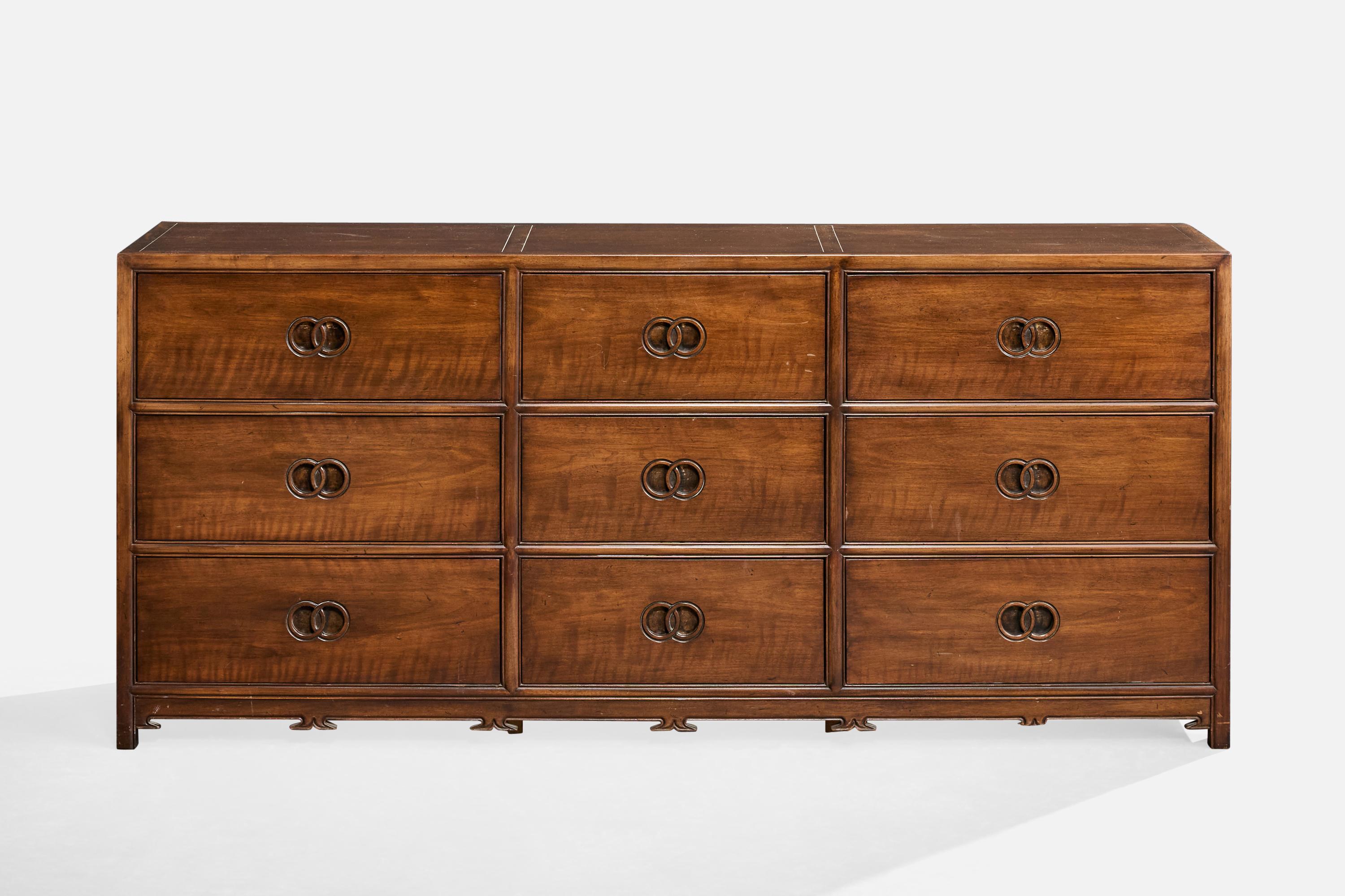 Mid-Century moderno Michael Taylor, Comò, Mogano, USA, anni '60 in vendita