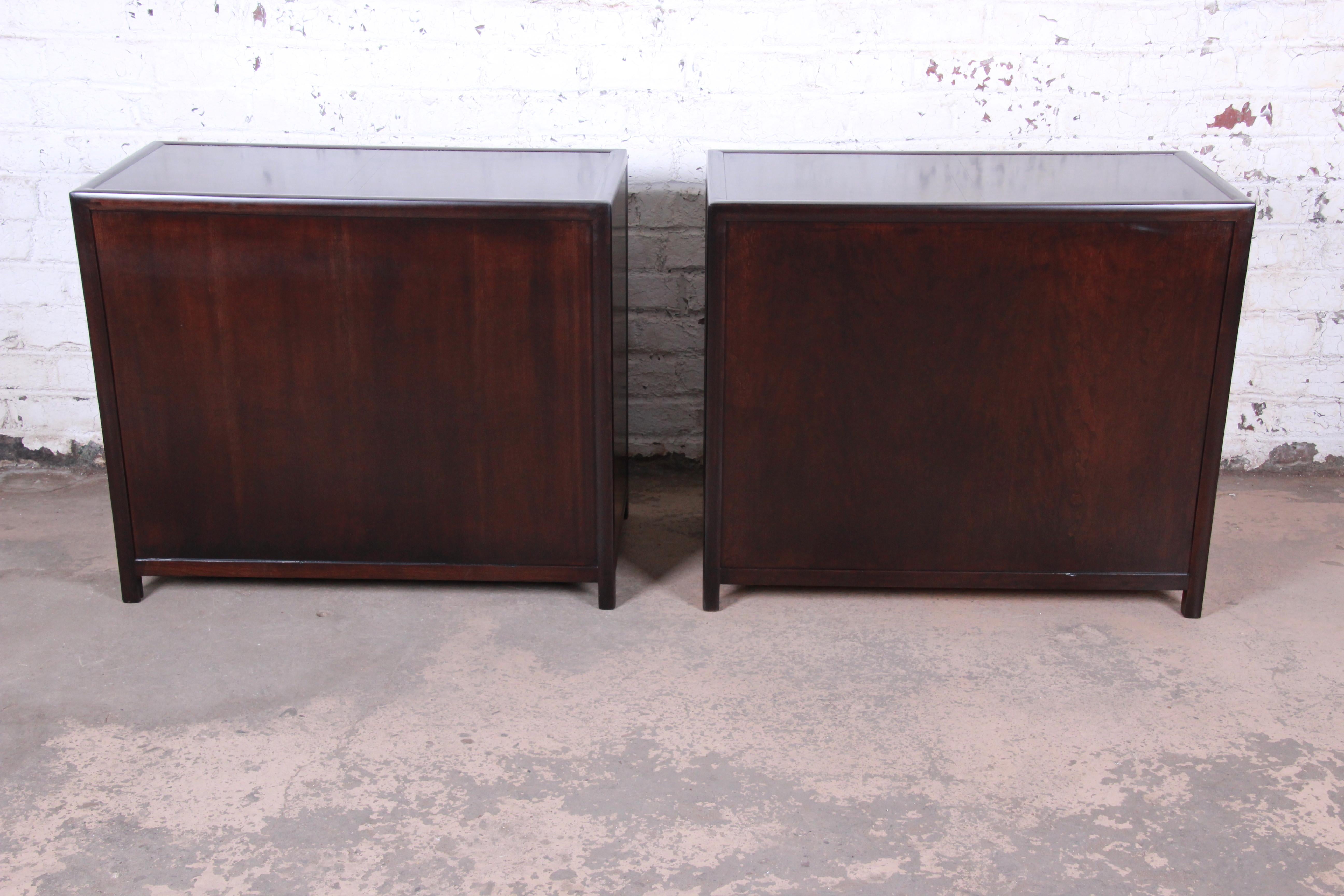 Michael Taylor for Baker Bachelor Chests or Large Nightstands, Newly Restored 4