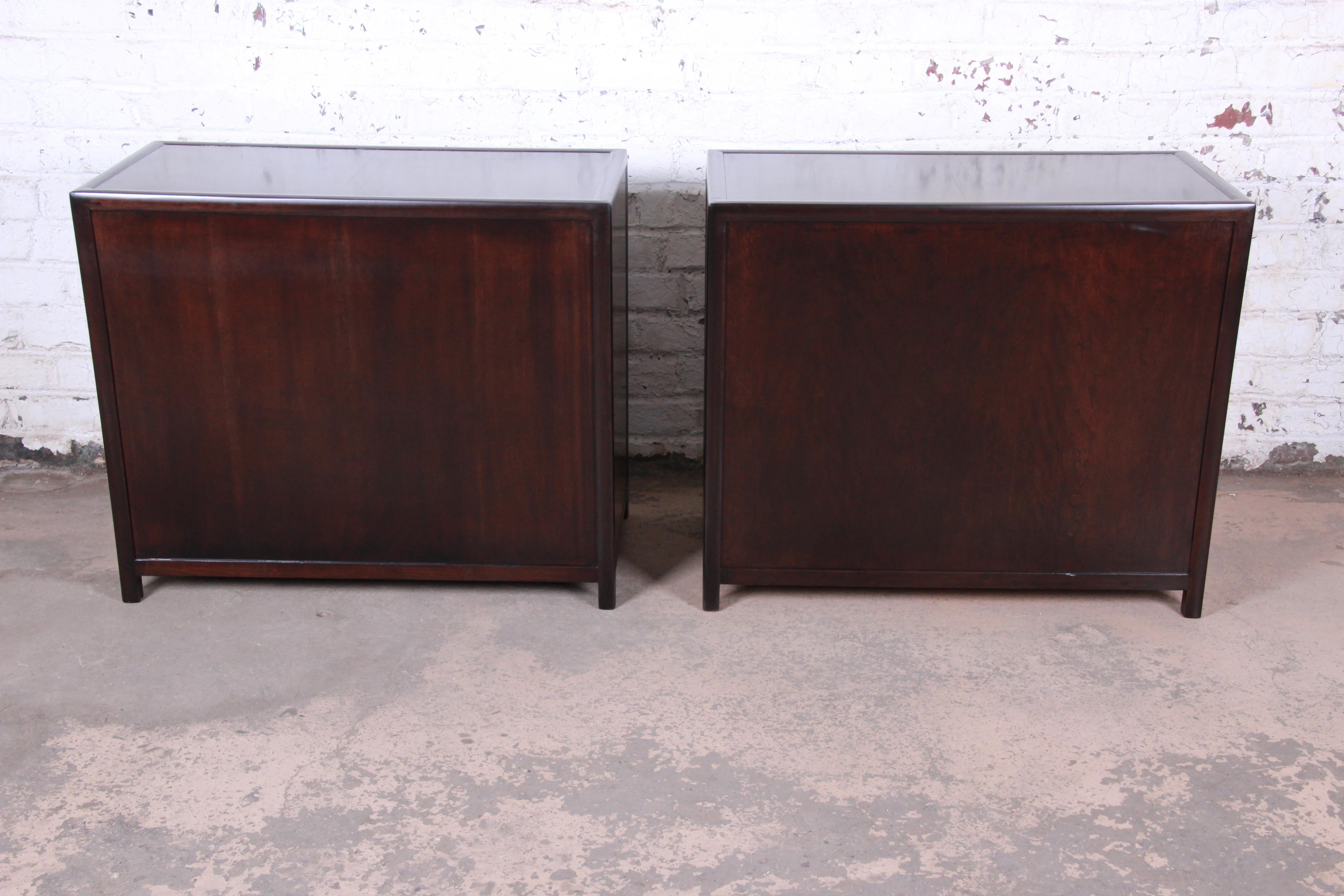 Michael Taylor for Baker Bachelor Chests or Large Nightstands, Newly Restored 4