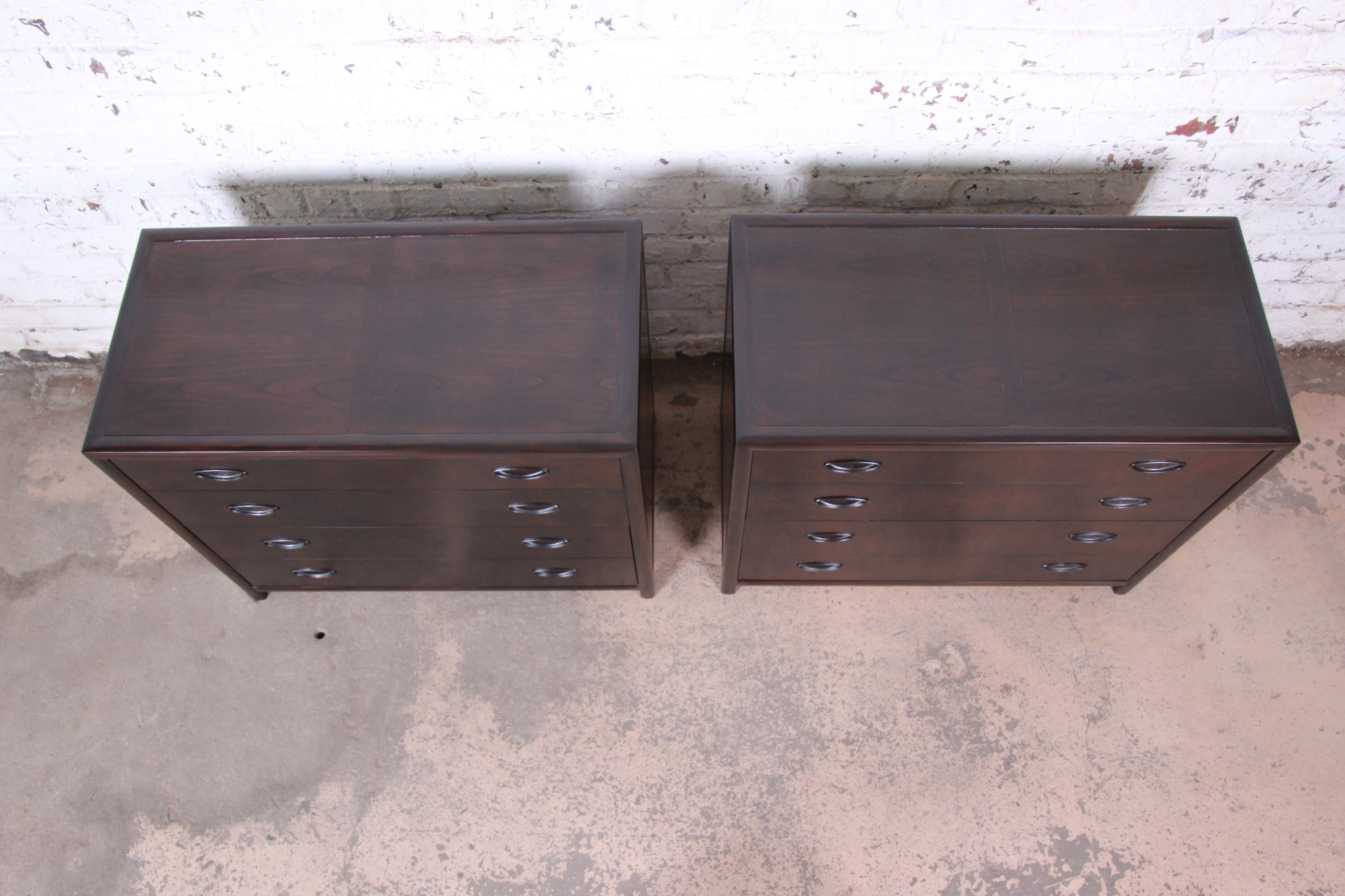 American Michael Taylor for Baker Bachelor Chests or Large Nightstands, Newly Restored