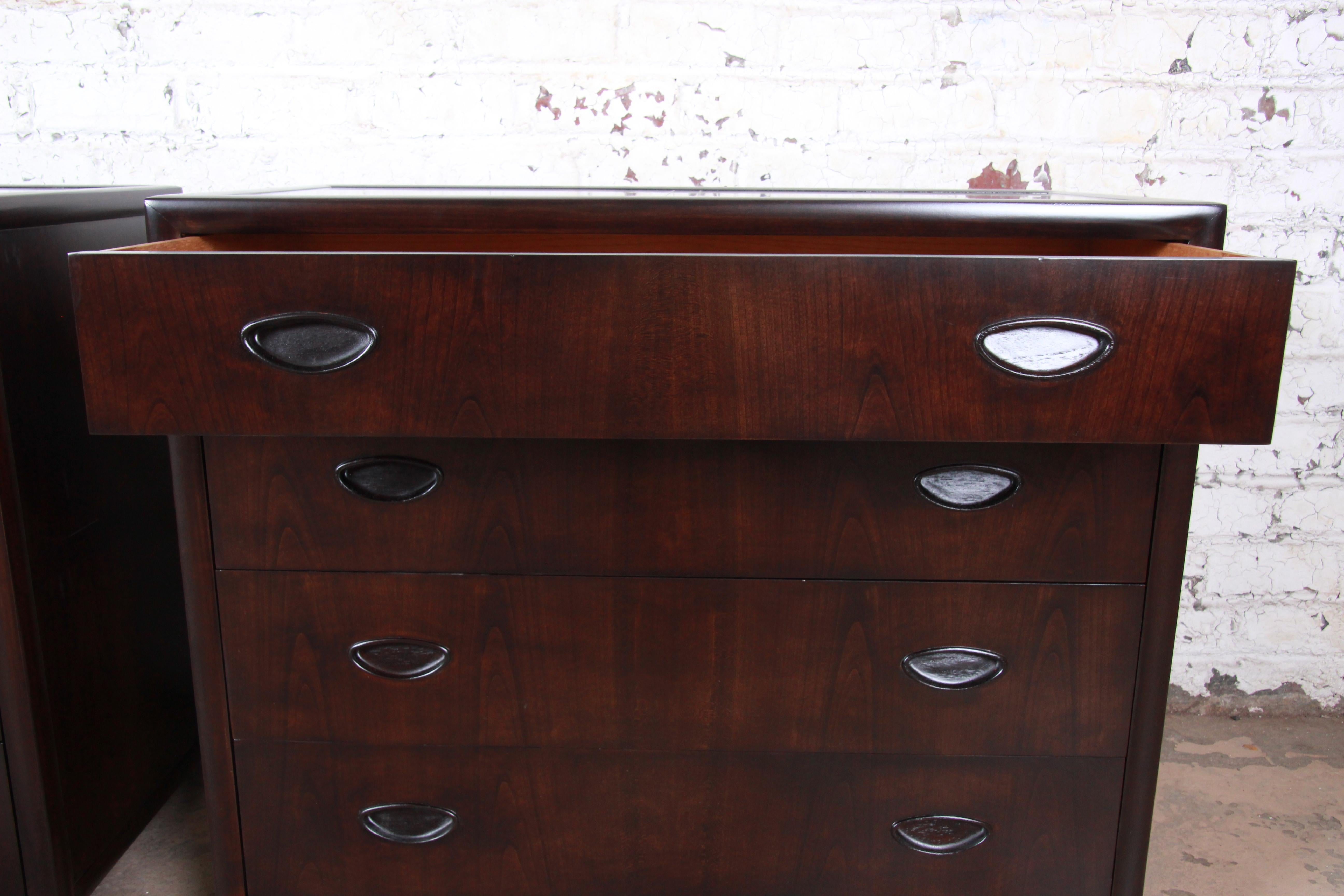 Michael Taylor for Baker Bachelor Chests or Large Nightstands, Newly Restored In Good Condition In South Bend, IN