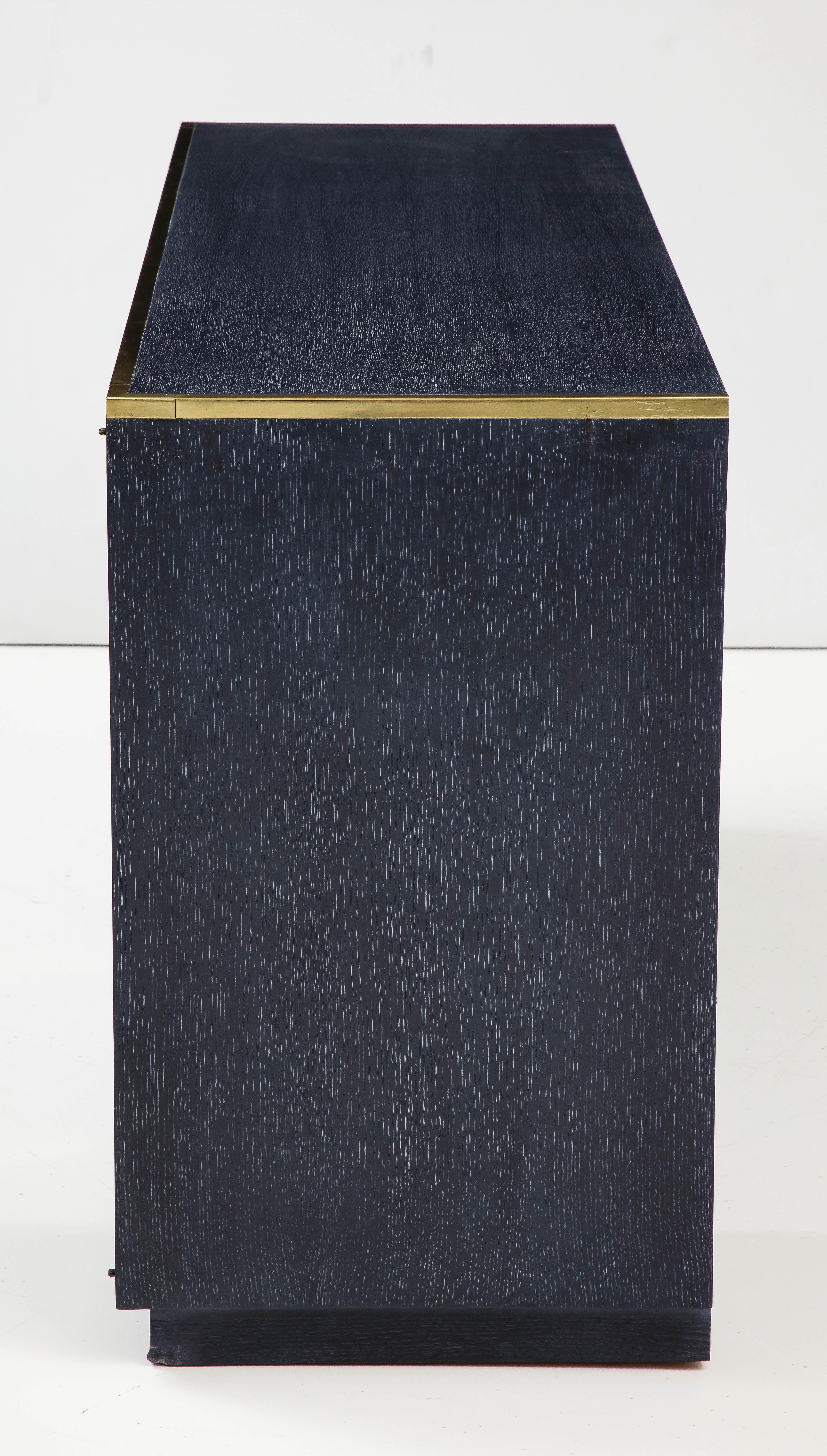 Michael Taylor for Baker Brass and Cerused Oak Modern Credenza 3