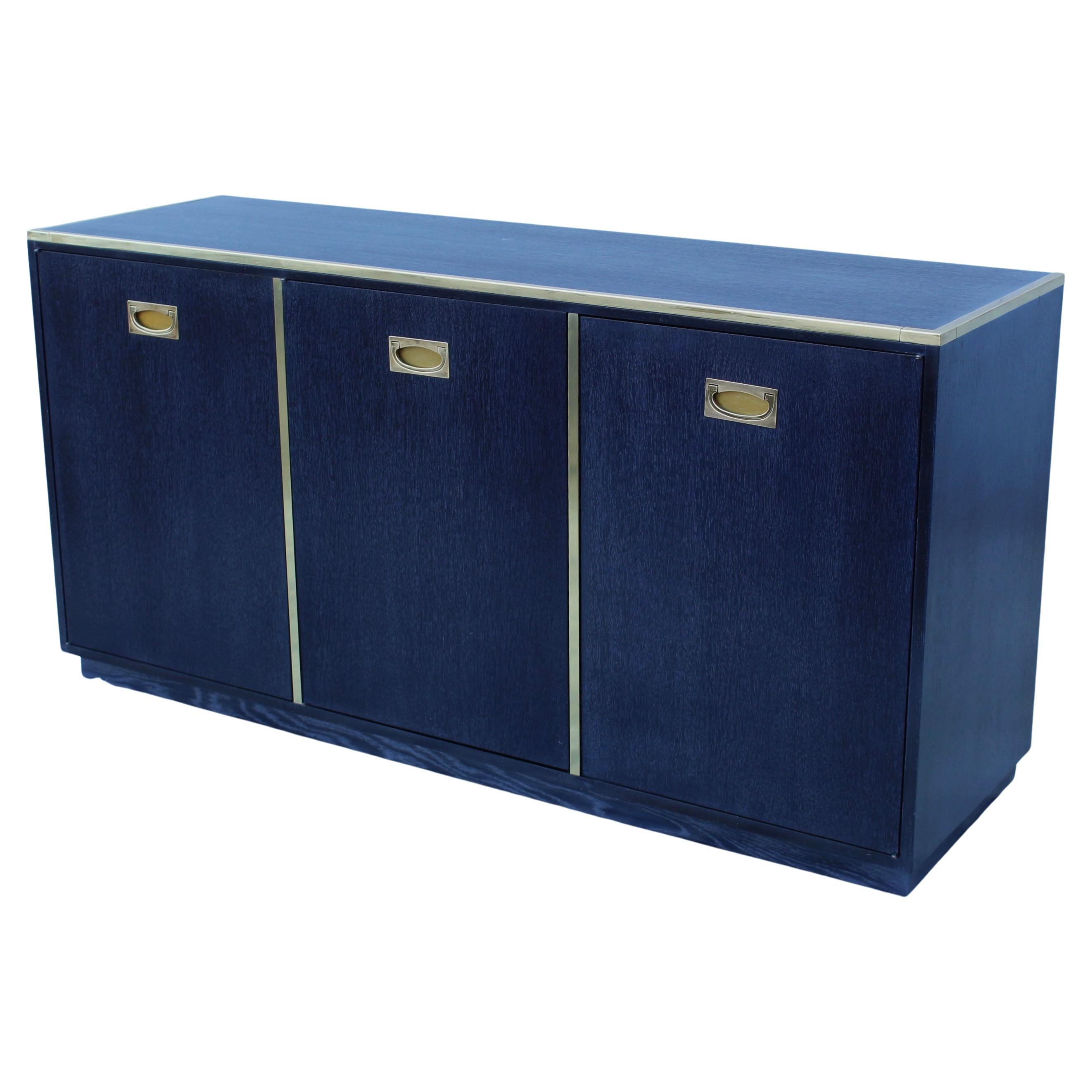 Finn Leg Grey Cerused Credenza For Sale at 1stDibs