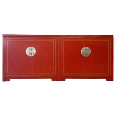 Michael Taylor per Baker - Credenza - Baker Far East Collection - Rosso Corallo