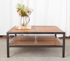 Michael Taylor for Baker Ebonized Two-Tier Cocktail Table