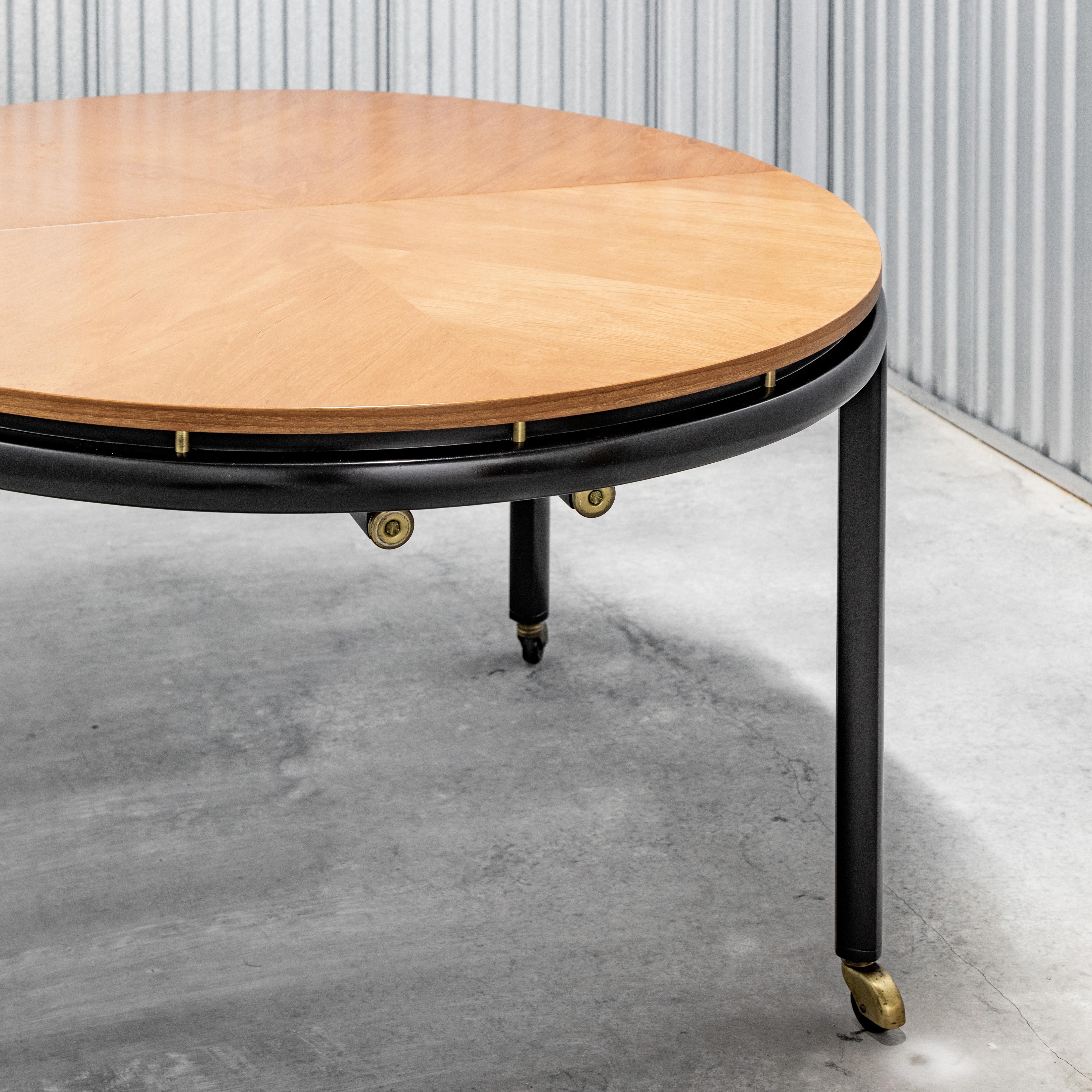 Late 20th Century Michael Taylor for Baker  Elliptical Extension Dining Table For Sale