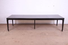 Michael Taylor for Baker Far East Collection Black Lacquered Dining Table, 1950s