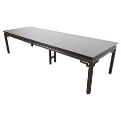 Michael Taylor für Baker Far East Collection Schwarz lackierter Esstisch, 1950er Jahre