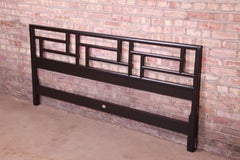 Michael Taylor for Baker Far East Collection Black Lacquered King Size Headboard