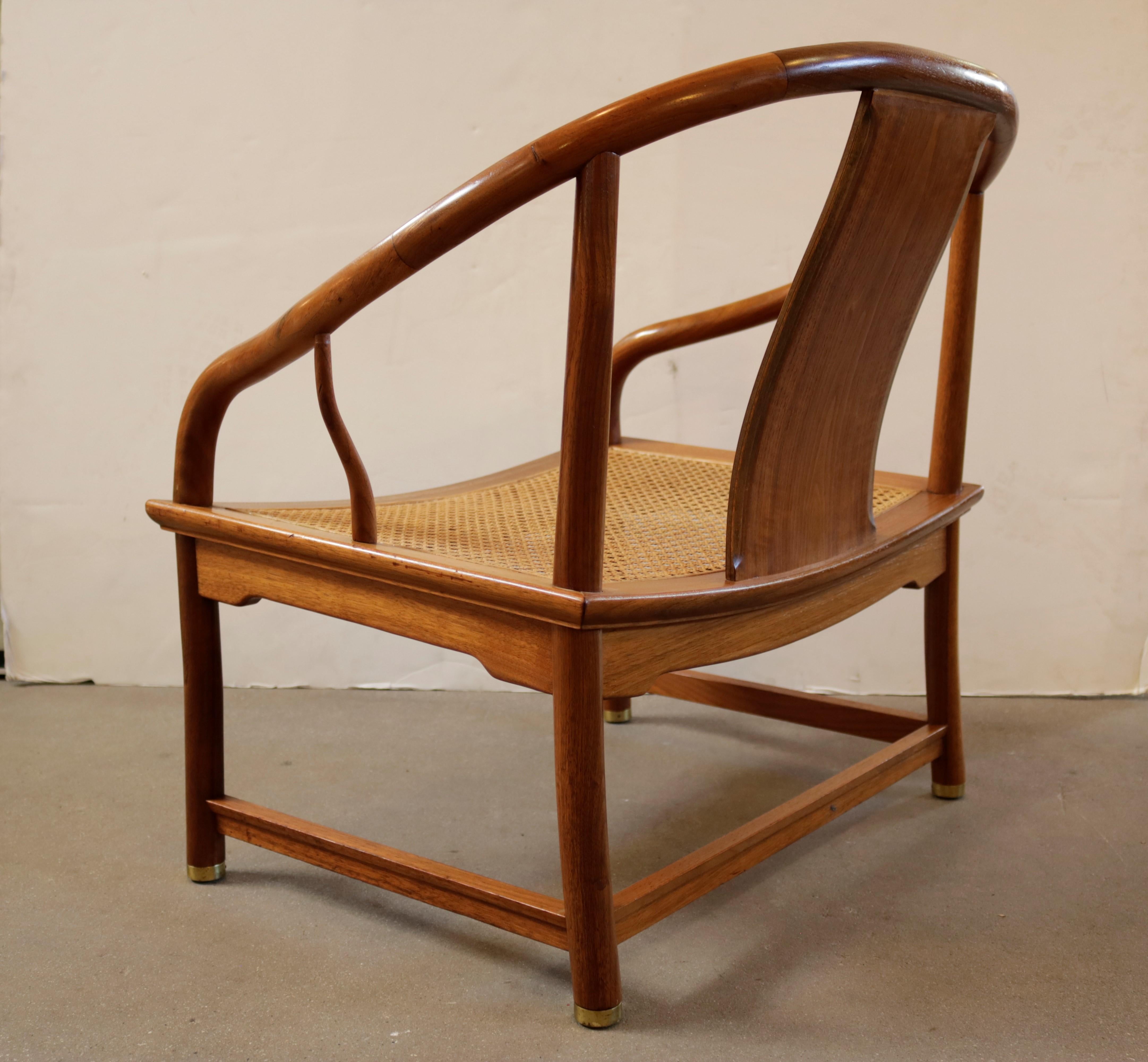 Mid-Century Modern Michael Taylor for Baker Far East Collection Caned Chair