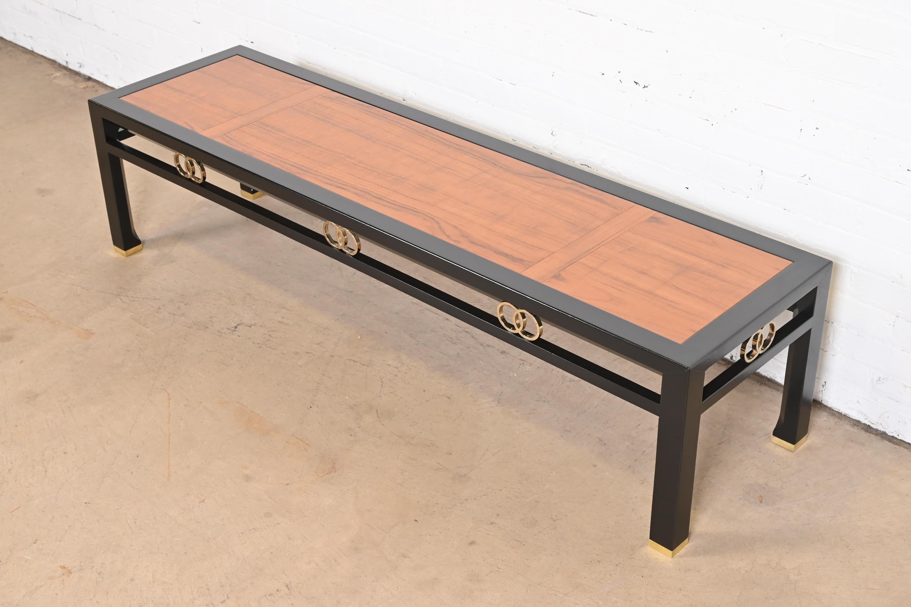 American Michael Taylor for Baker Far East Collection Coffee Table, Newly Refinished For Sale