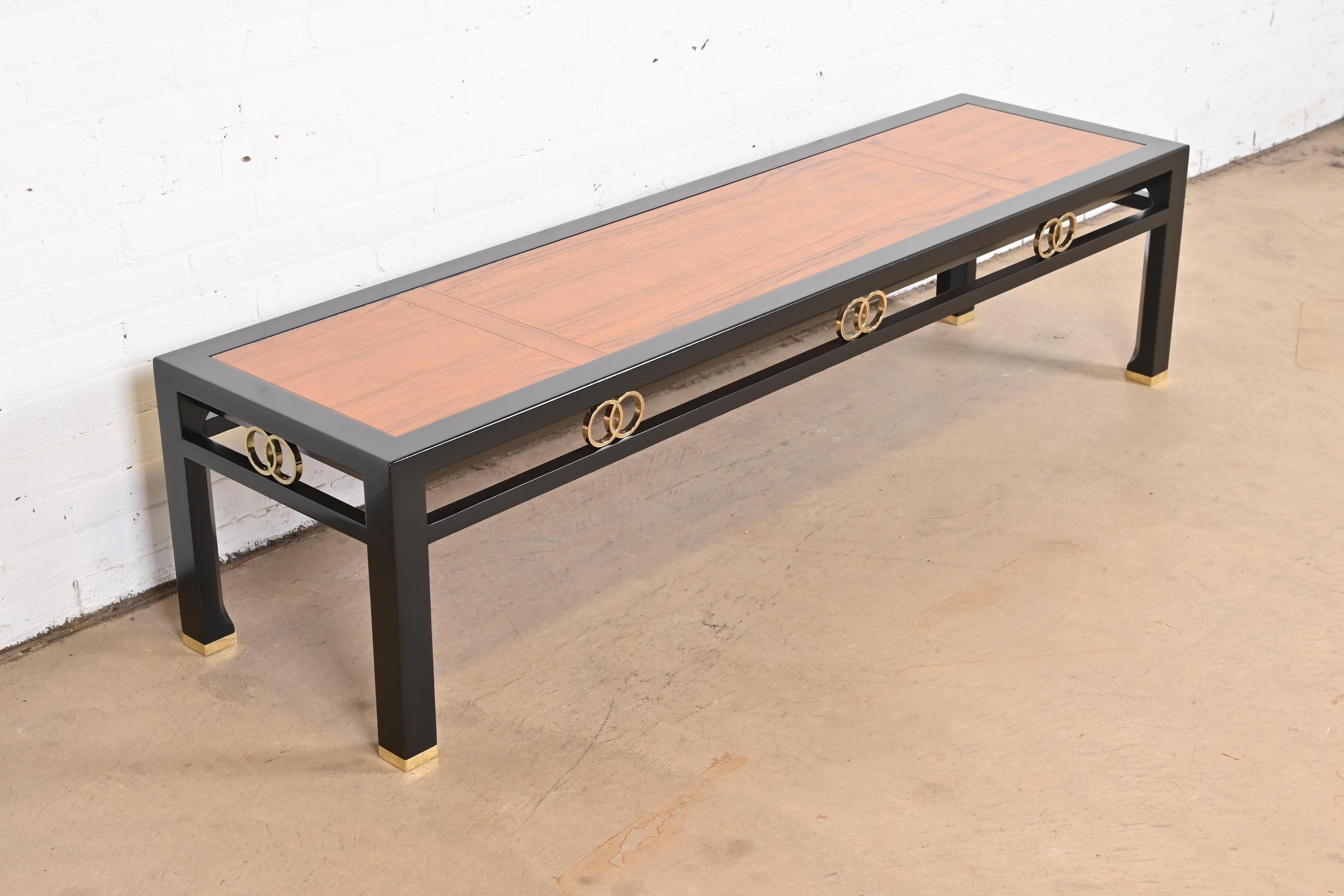 Mid-20th Century Michael Taylor for Baker Far East Collection Coffee Table, Newly Refinished For Sale