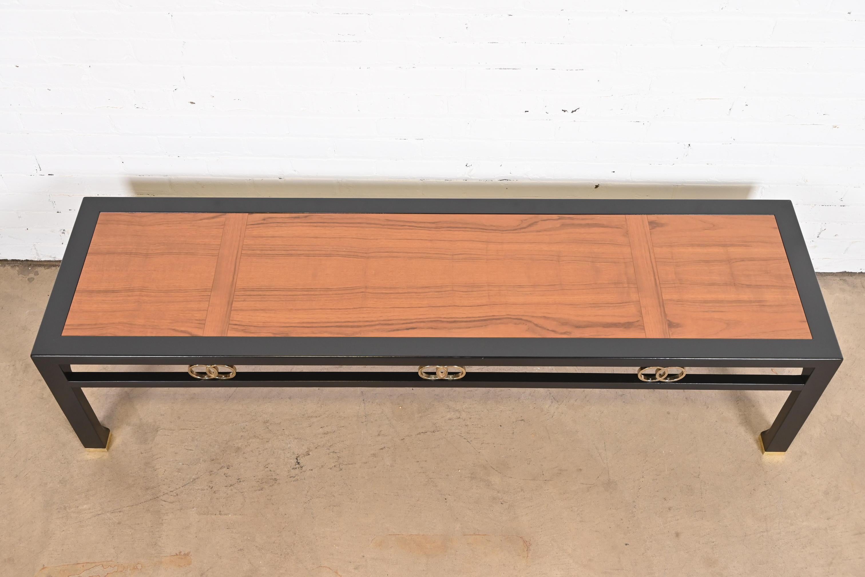 Michael Taylor for Baker Far East Collection Coffee Table, Newly Refinished For Sale 1