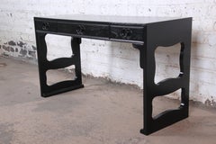 Michael Taylor for Baker Far East Collection Ebonized Chinoiserie Vanity Desk
