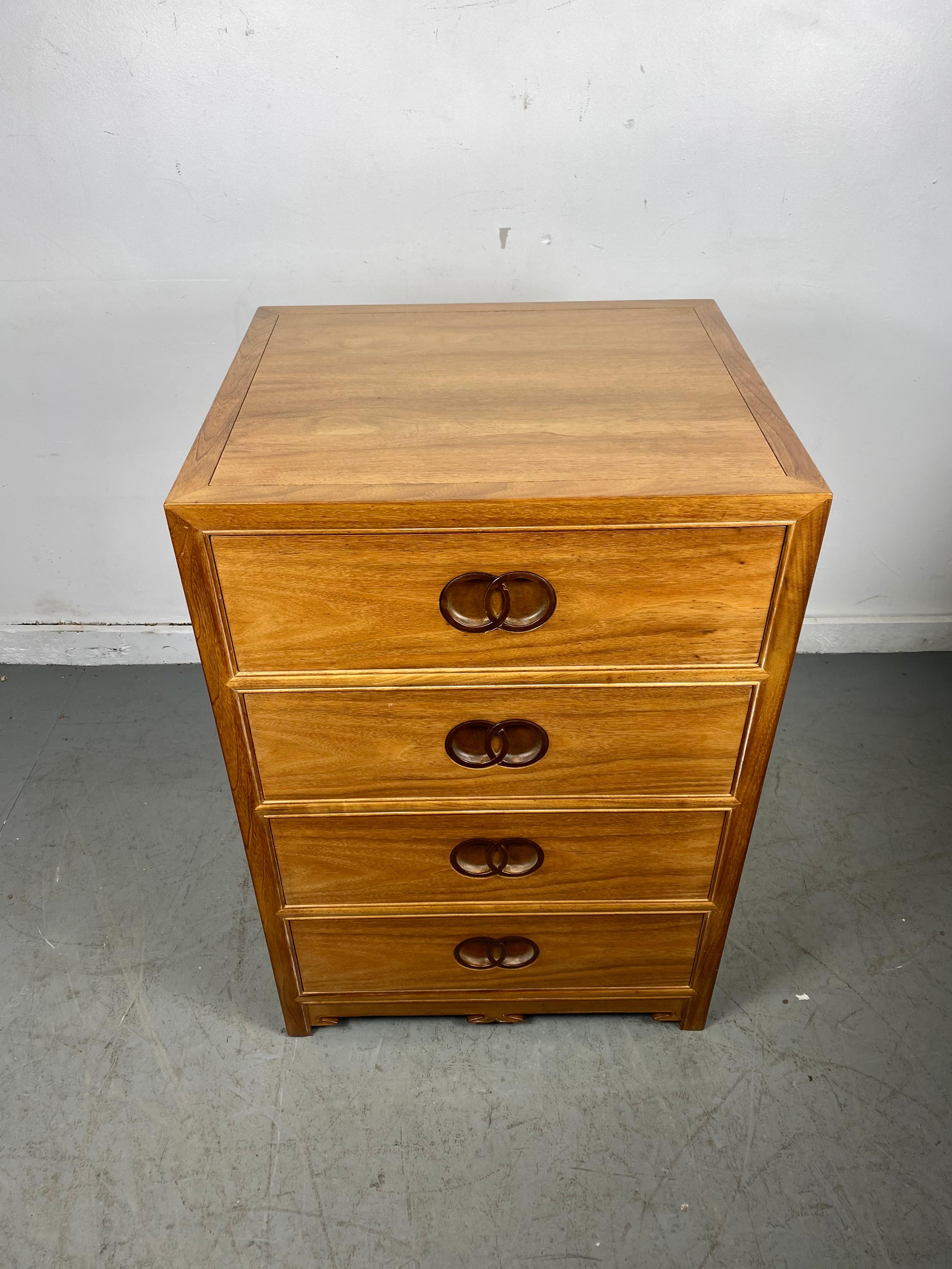 Michael Taylor for Baker Far East Collection Four-Drawer Chest In Good Condition In Buffalo, NY