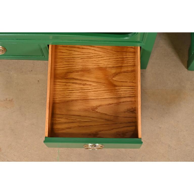 Brass Michael Taylor for Baker Far East Collection Nightstands, Newly Refinished For Sale