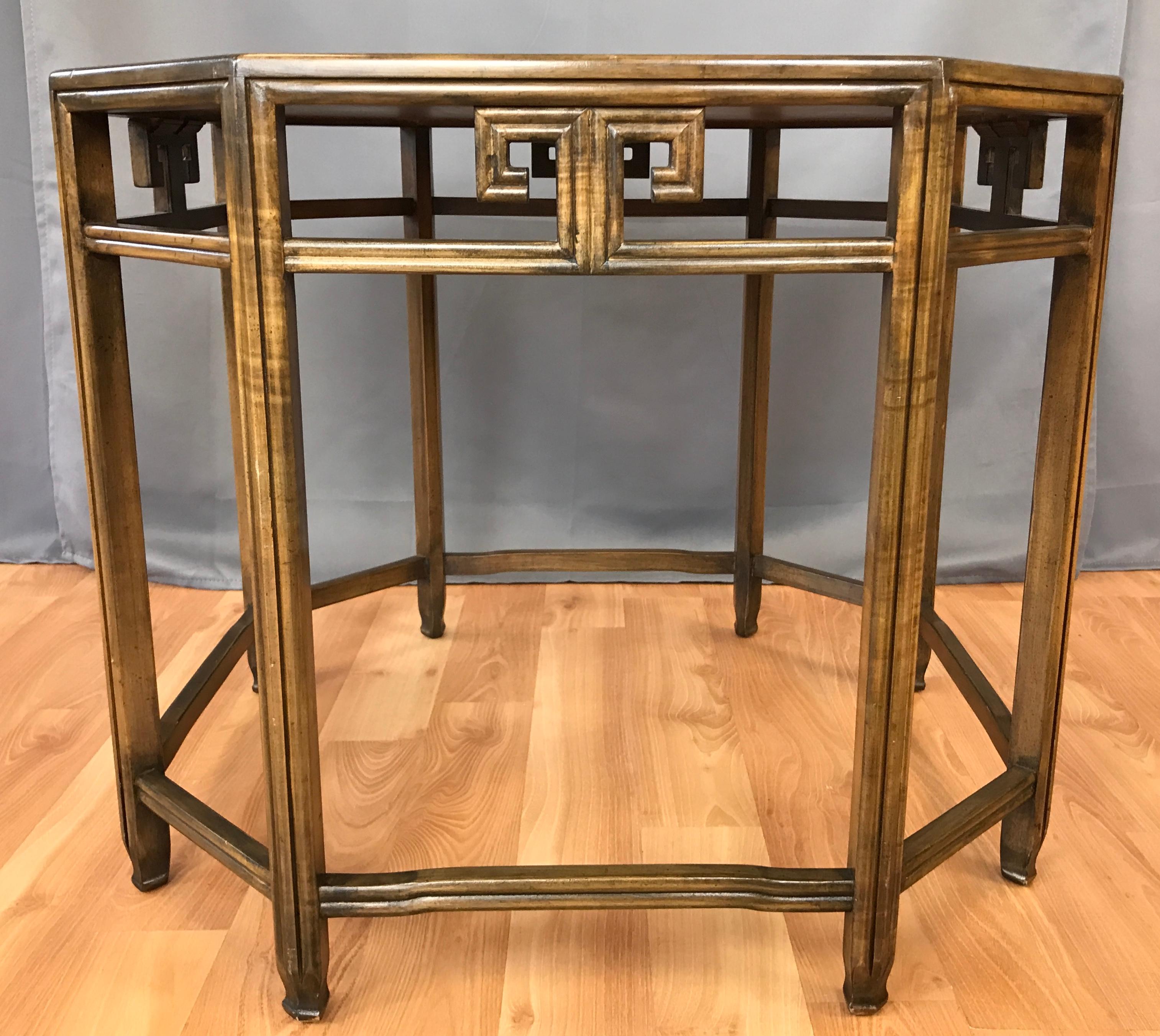 Michael Taylor for Baker Far East Collection Octagonal End Table In Good Condition In San Francisco, CA