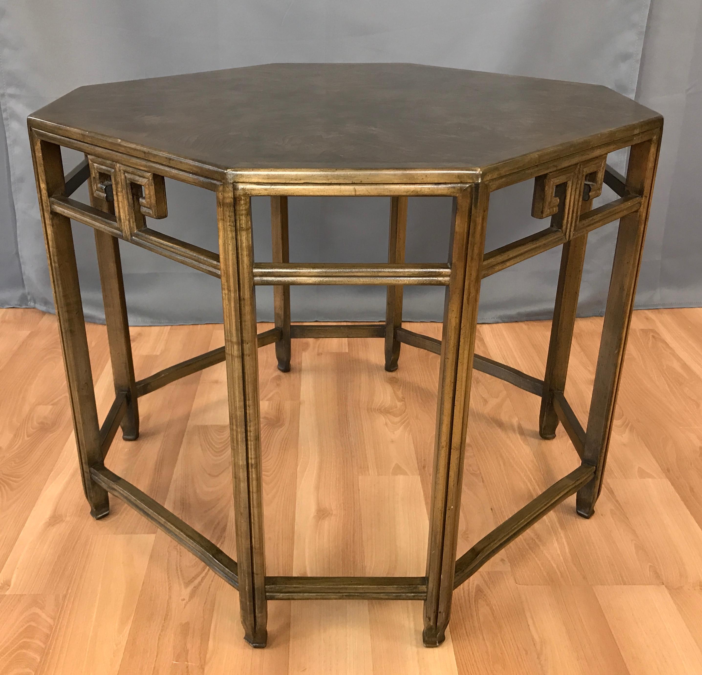 Wood Michael Taylor for Baker Far East Collection Octagonal End Table