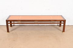 Michael Taylor for Baker Far East Collection Teak, Walnut, & Brass Coffee Table
