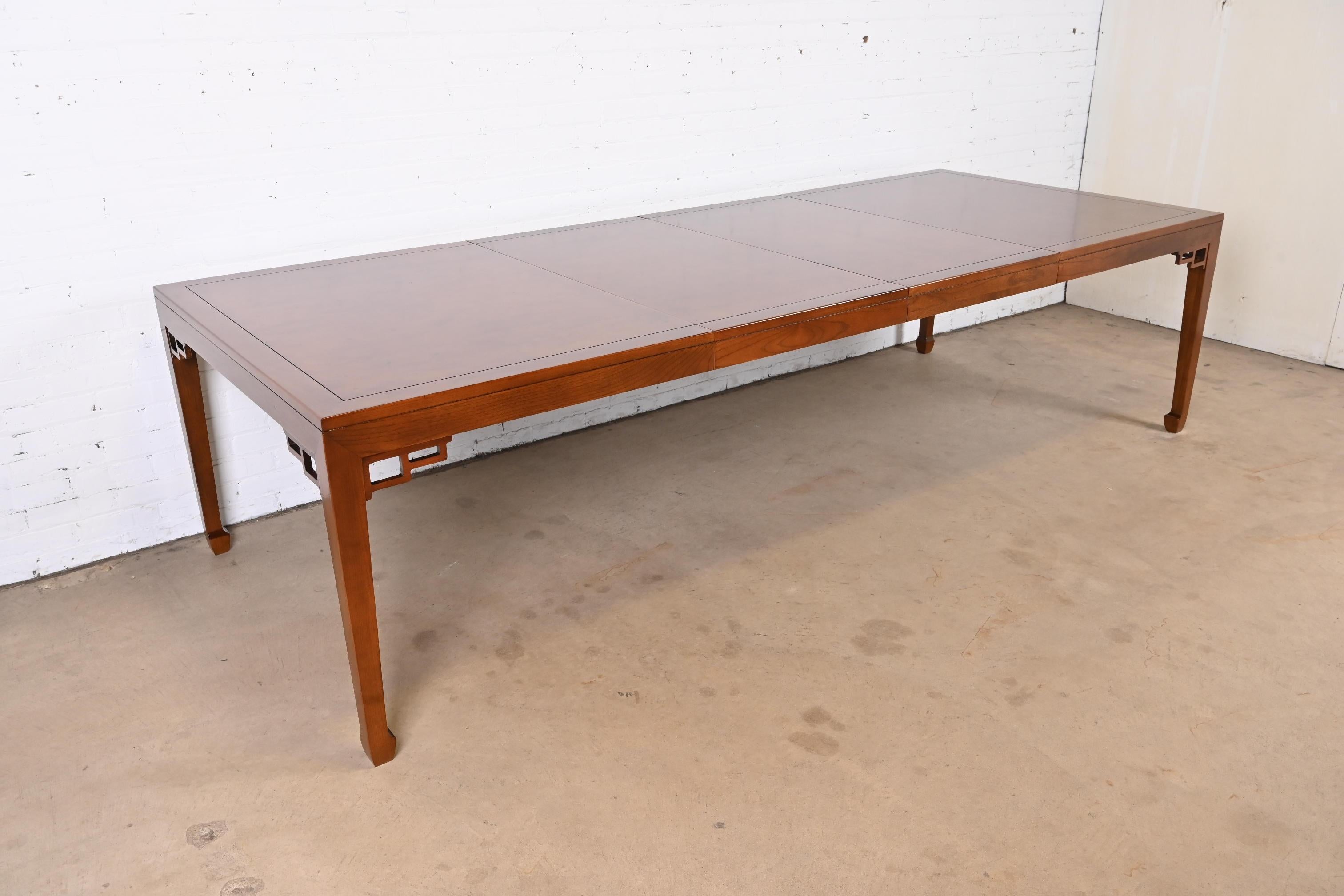 An exceptional Mid-Century Modern Hollywood Regency Chinoiserie extension dining table

By Michael Taylor for Baker Furniture, 