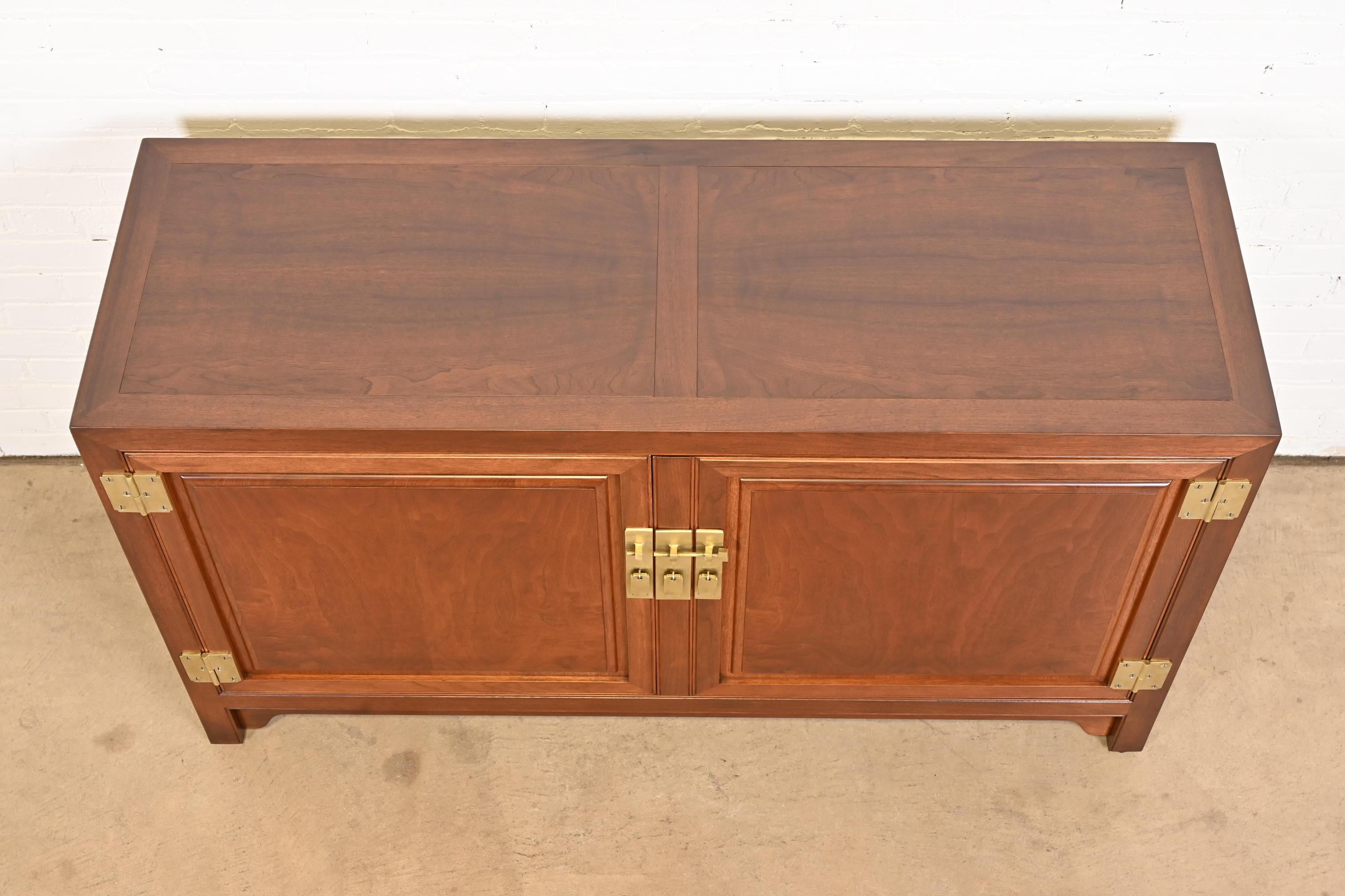 Michael Taylor for Baker Far East Collection Walnut Credenza or Bar Cabinet 6