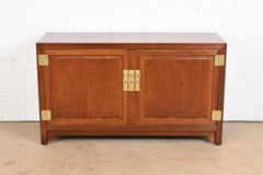 Michael Taylor for Baker Far East Collection Walnut Credenza or Bar Cabinet