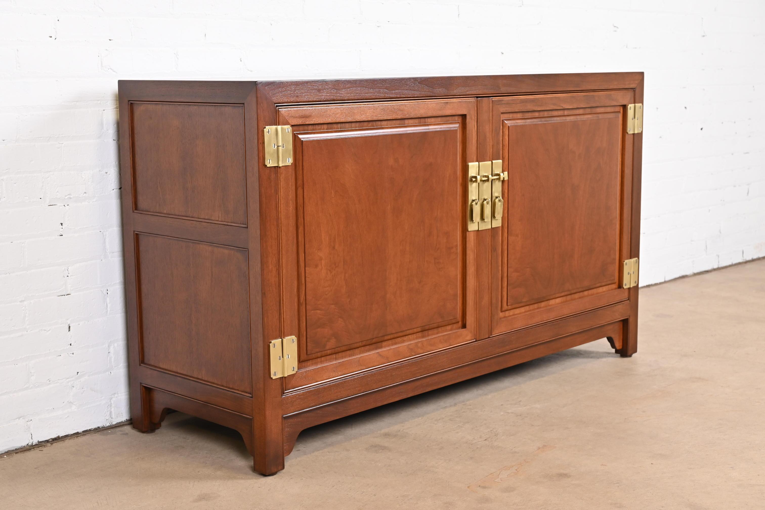 Mid-20th Century Michael Taylor for Baker Far East Collection Walnut Credenza or Bar Cabinet