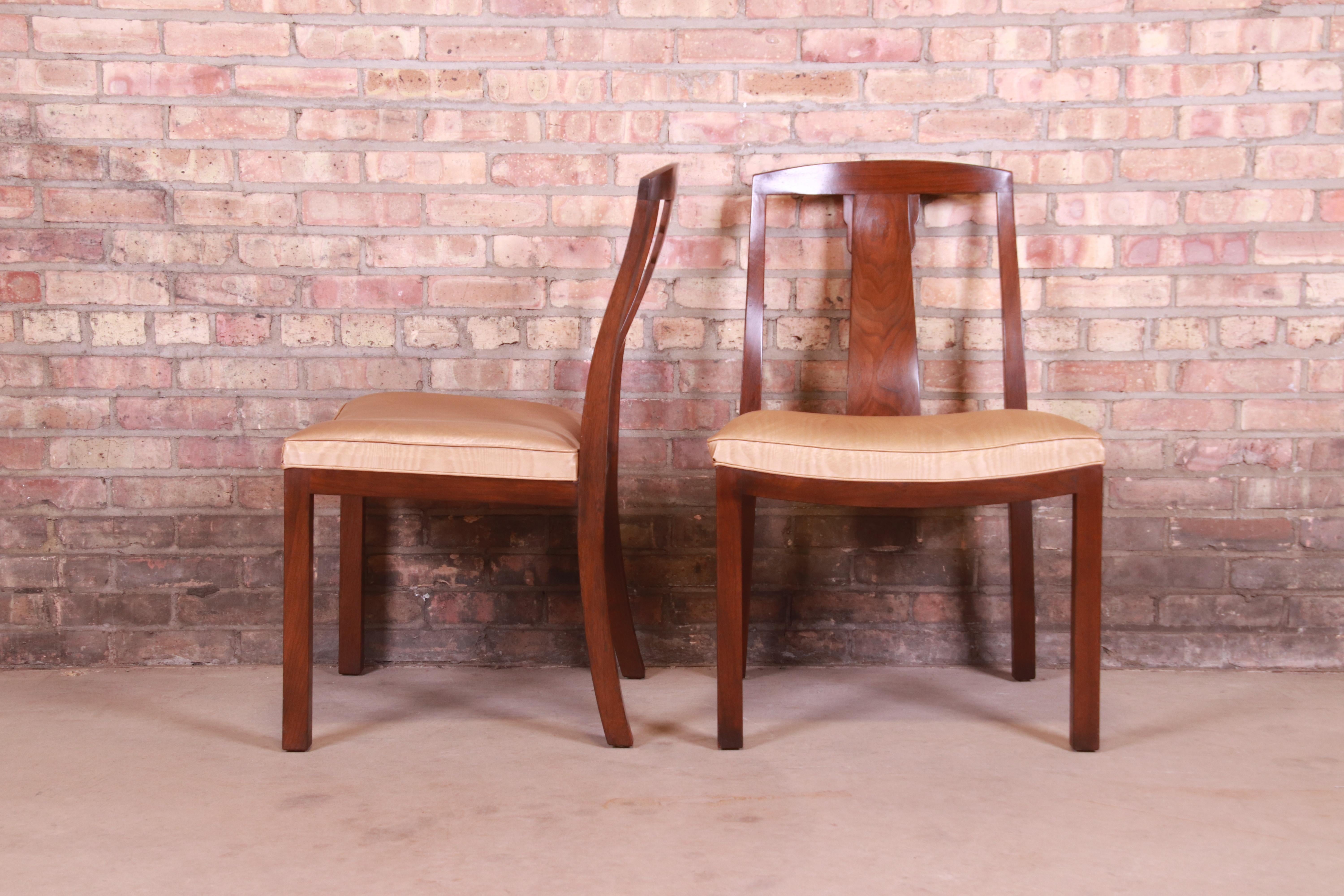 Michael Taylor for Baker Far East Collection Walnut Dining Chairs, Set of Six For Sale 2