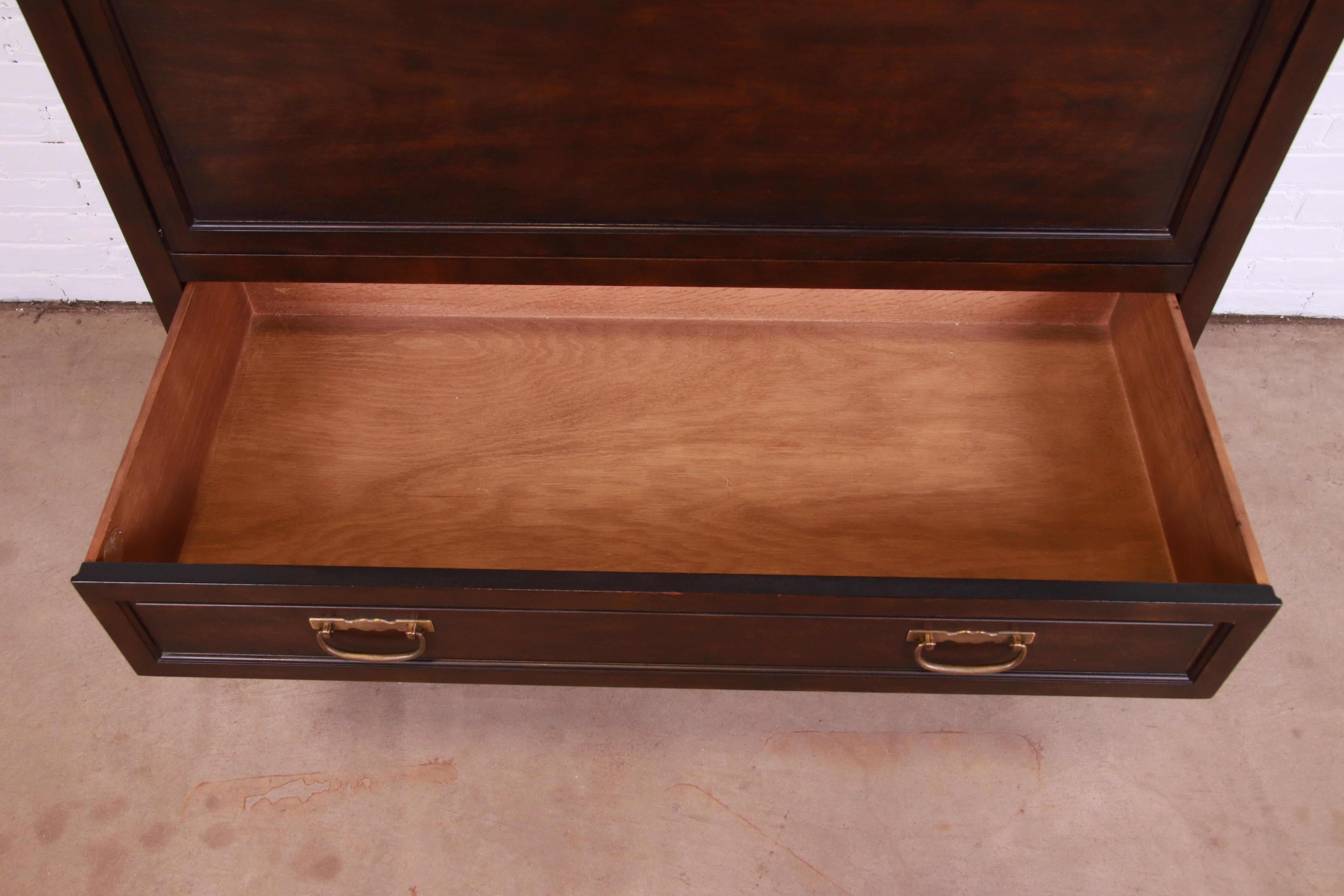 Michael Taylor for Baker Far East Collection Walnut Drop Front Secretary Desk 7