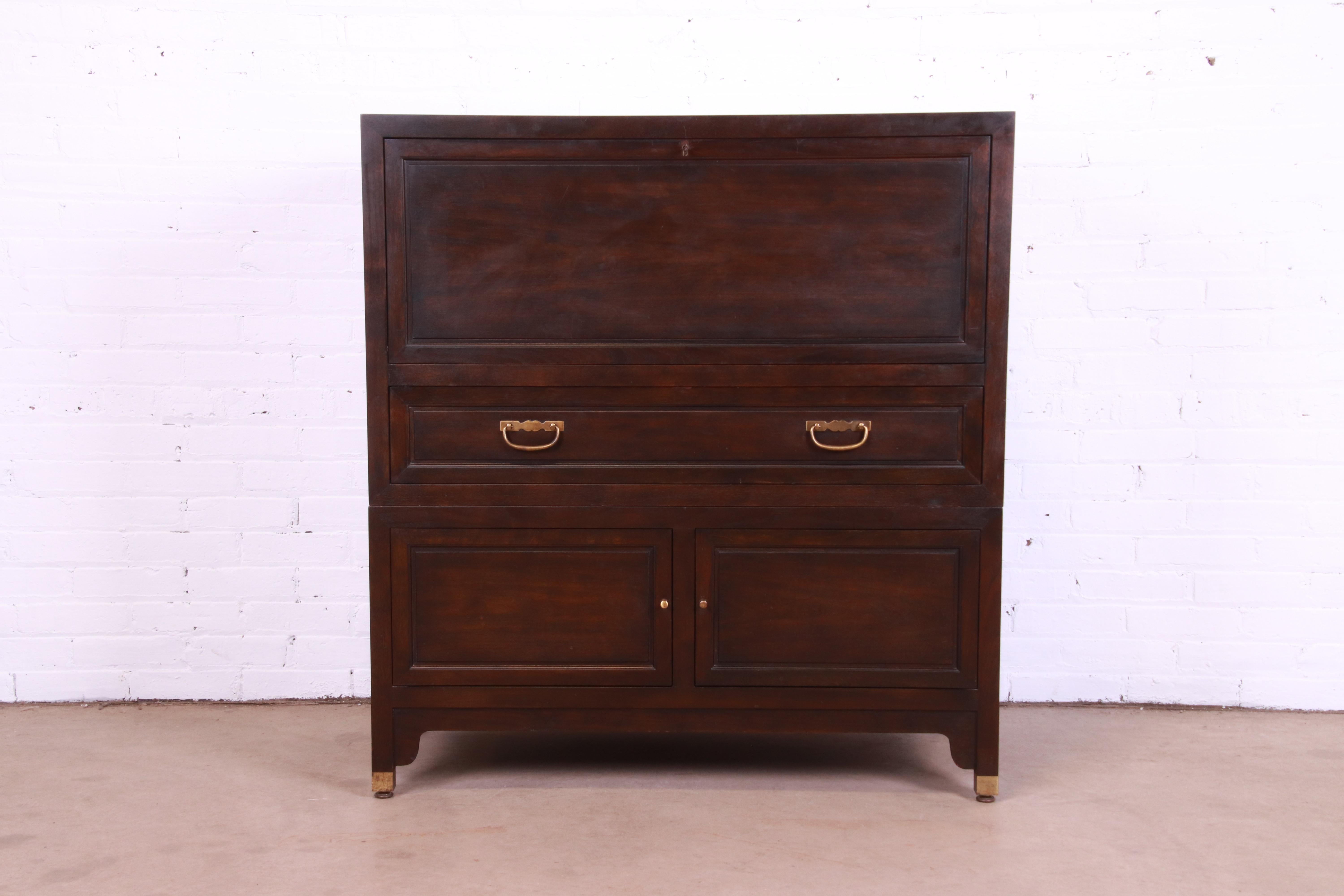 A gorgeous Mid-Century Modern Hollywood Regency Chinoiserie drop front secretary desk

By Michael Taylor for Baker Furniture, 