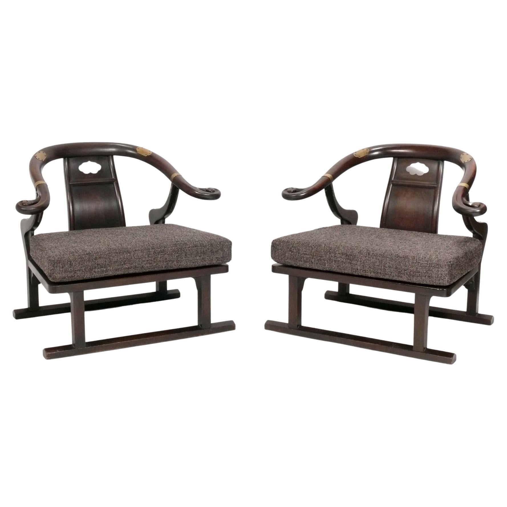 Michael Taylor for Baker Far East Lounge Chairs For Sale