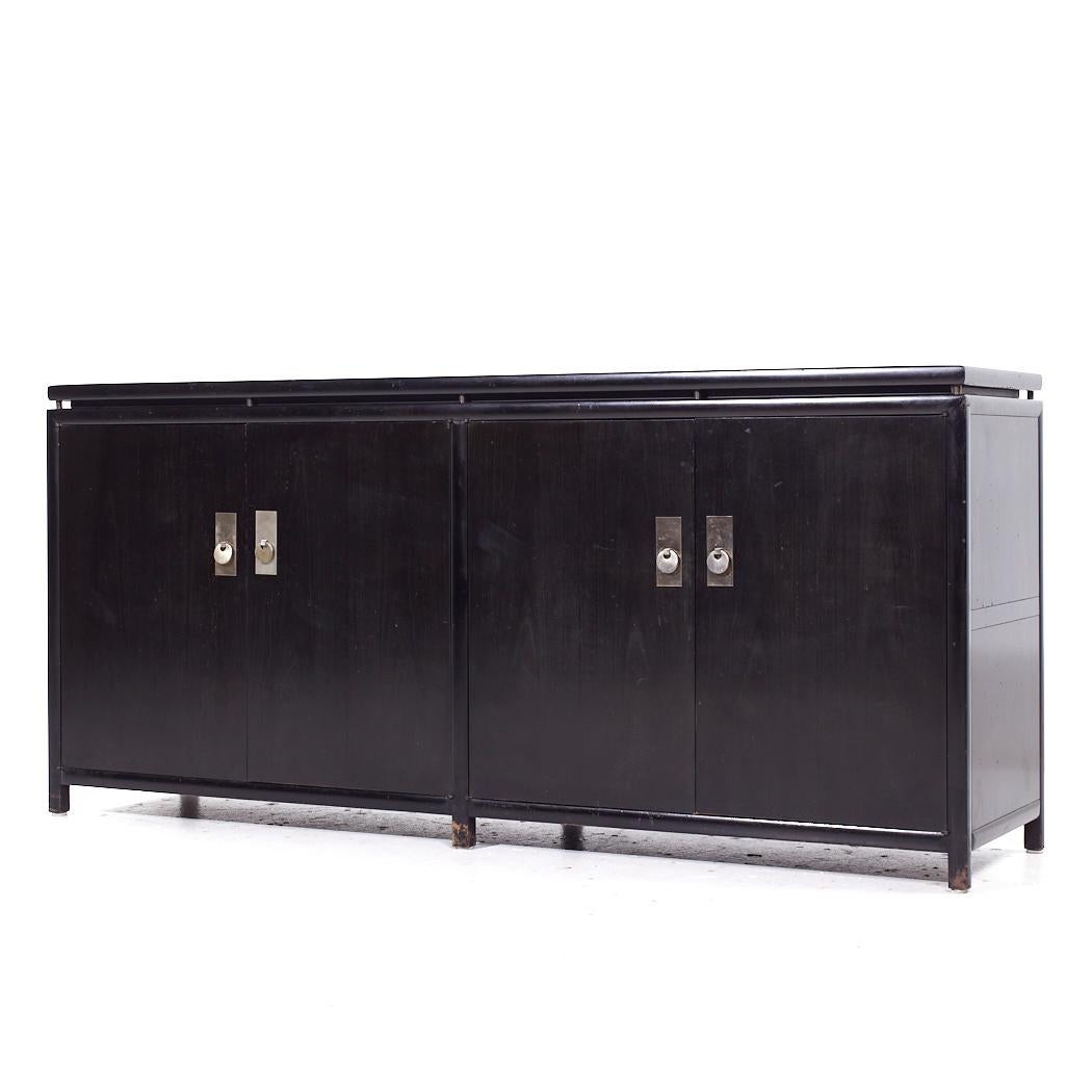 Mid-Century Modern Michael Taylor for Baker Far East Mid Century Ebonized Credenza For Sale