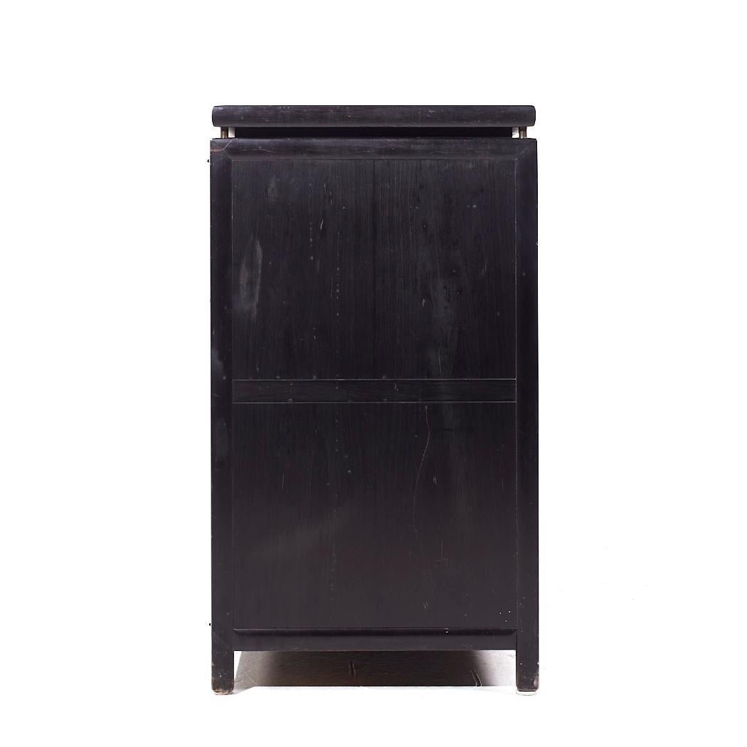 American Michael Taylor for Baker Far East Mid Century Ebonized Credenza For Sale