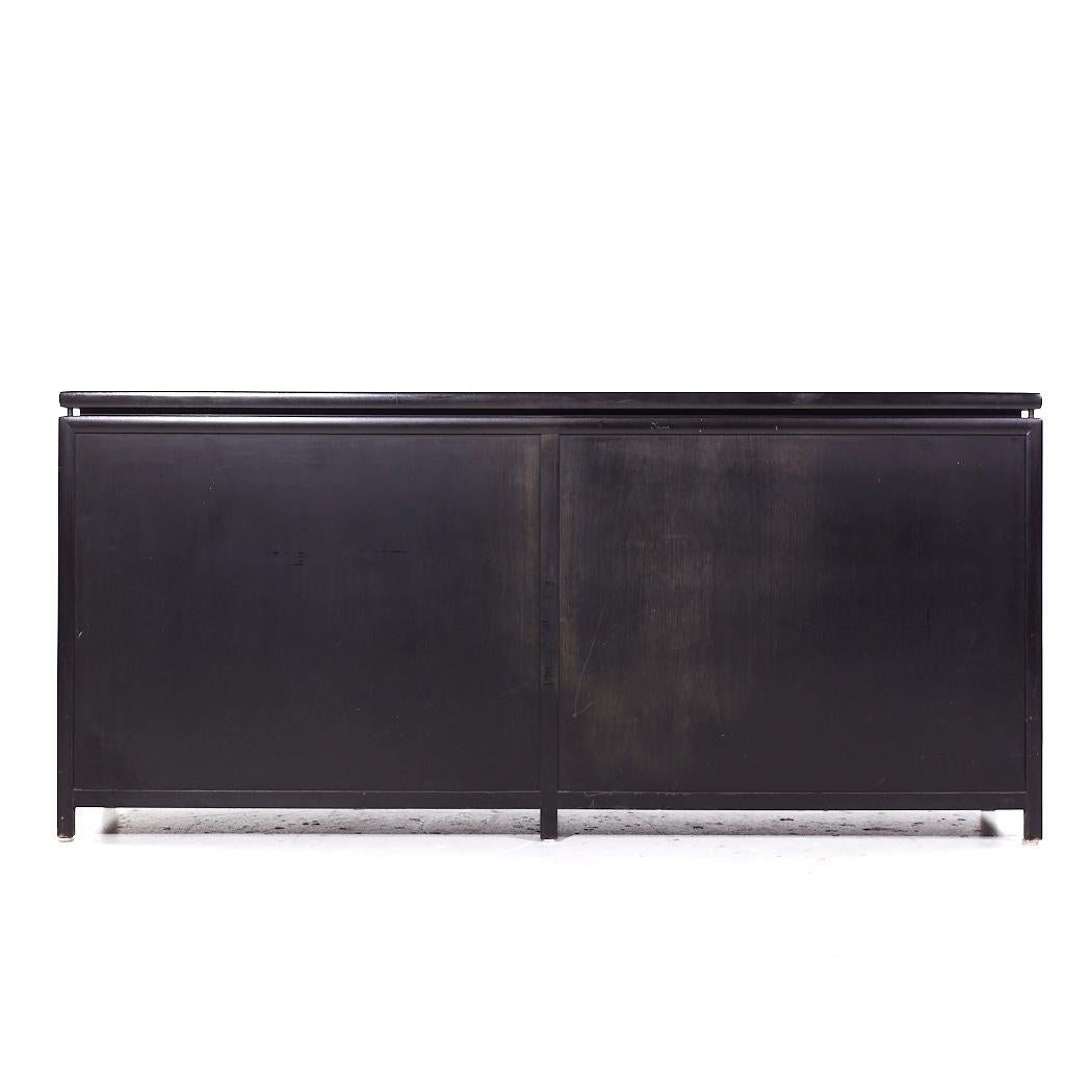 Michael Taylor for Baker Far East Mid Century Ebonized Credenza In Good Condition For Sale In Countryside, IL