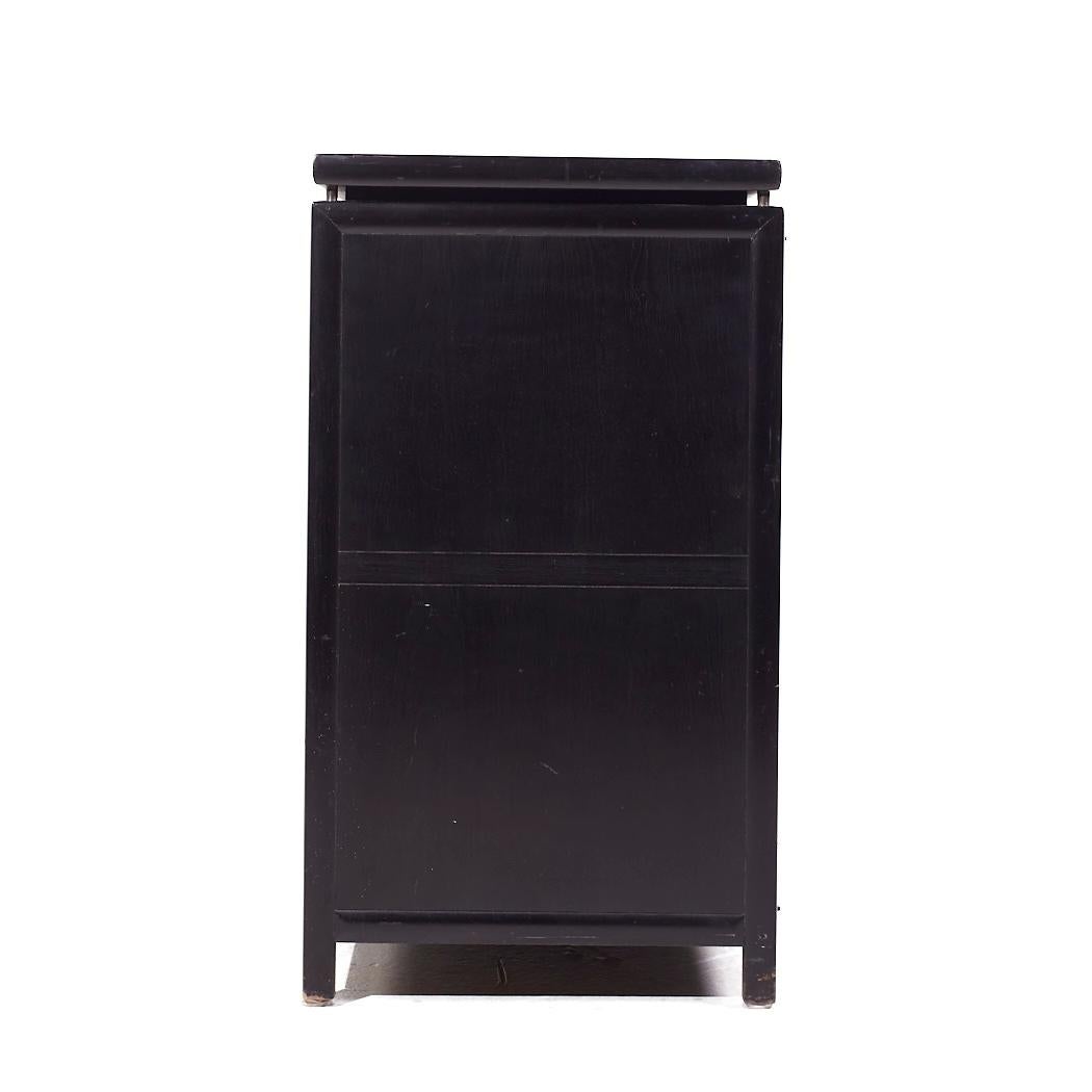 Late 20th Century Michael Taylor for Baker Far East Mid Century Ebonized Credenza For Sale