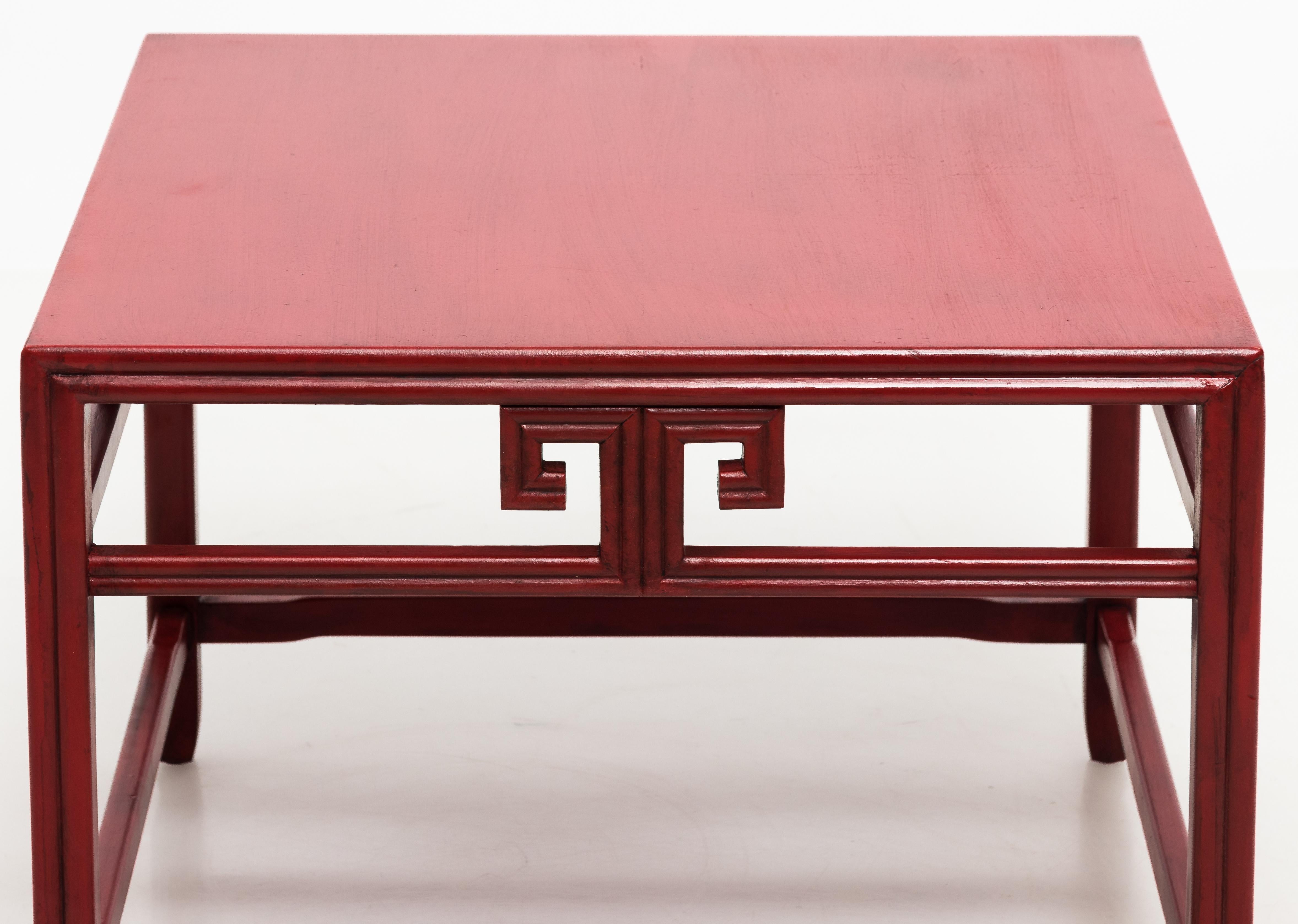 American Michael Taylor for Baker Far East Red Occasional Table